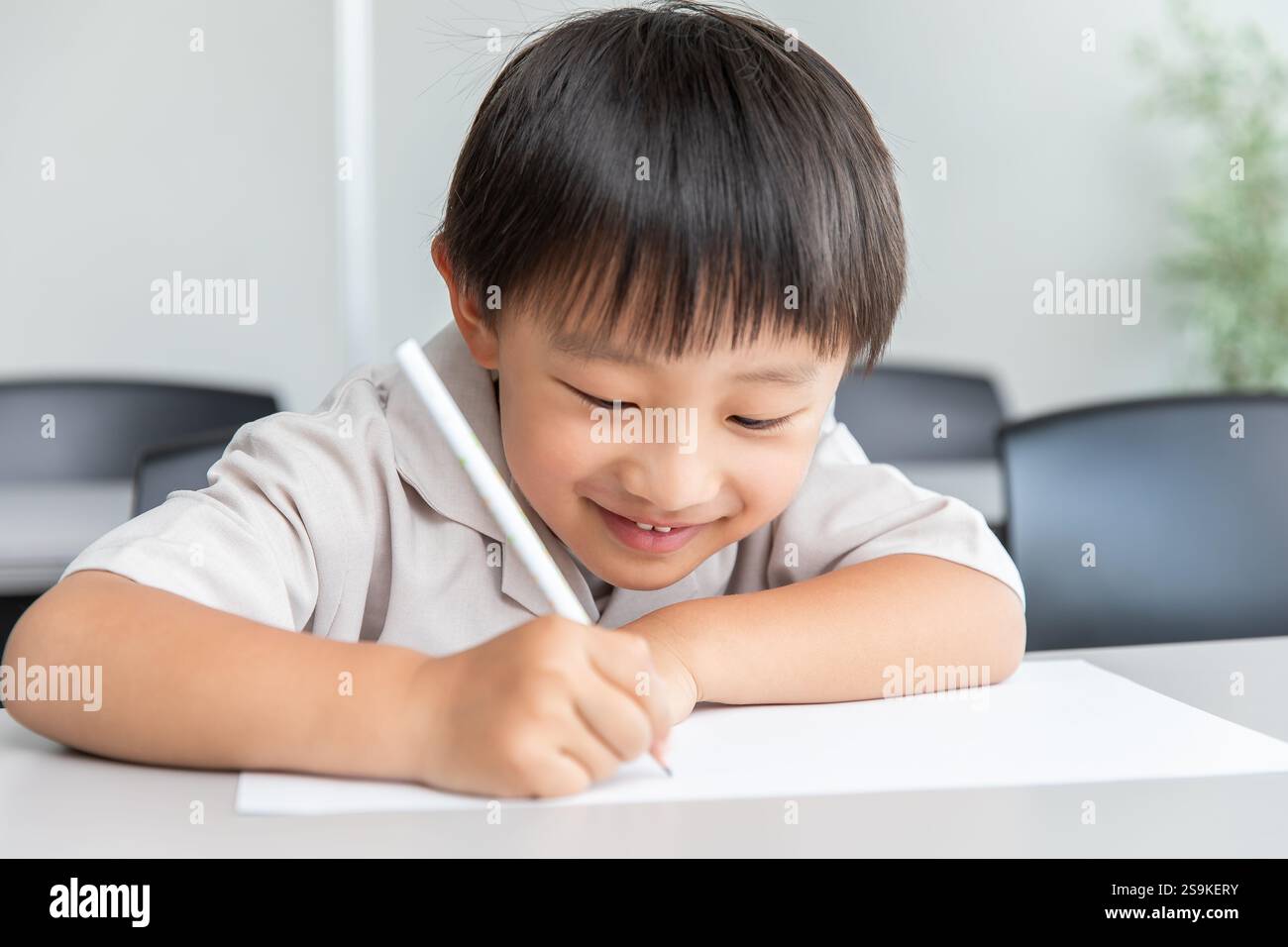Enfant étudiant Banque D'Images