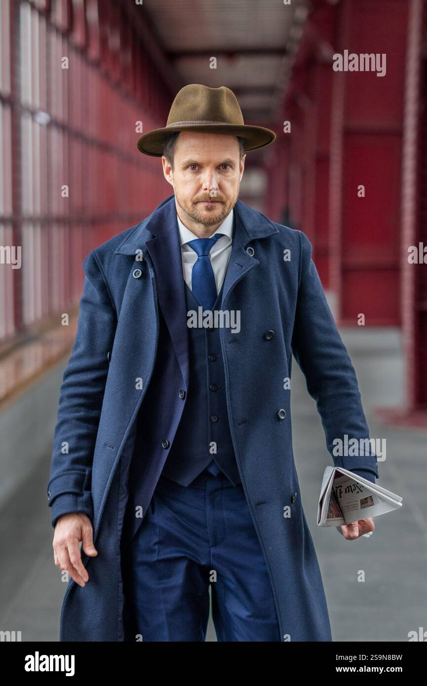 Présence dominante : The Urban Gentleman in style Banque D'Images