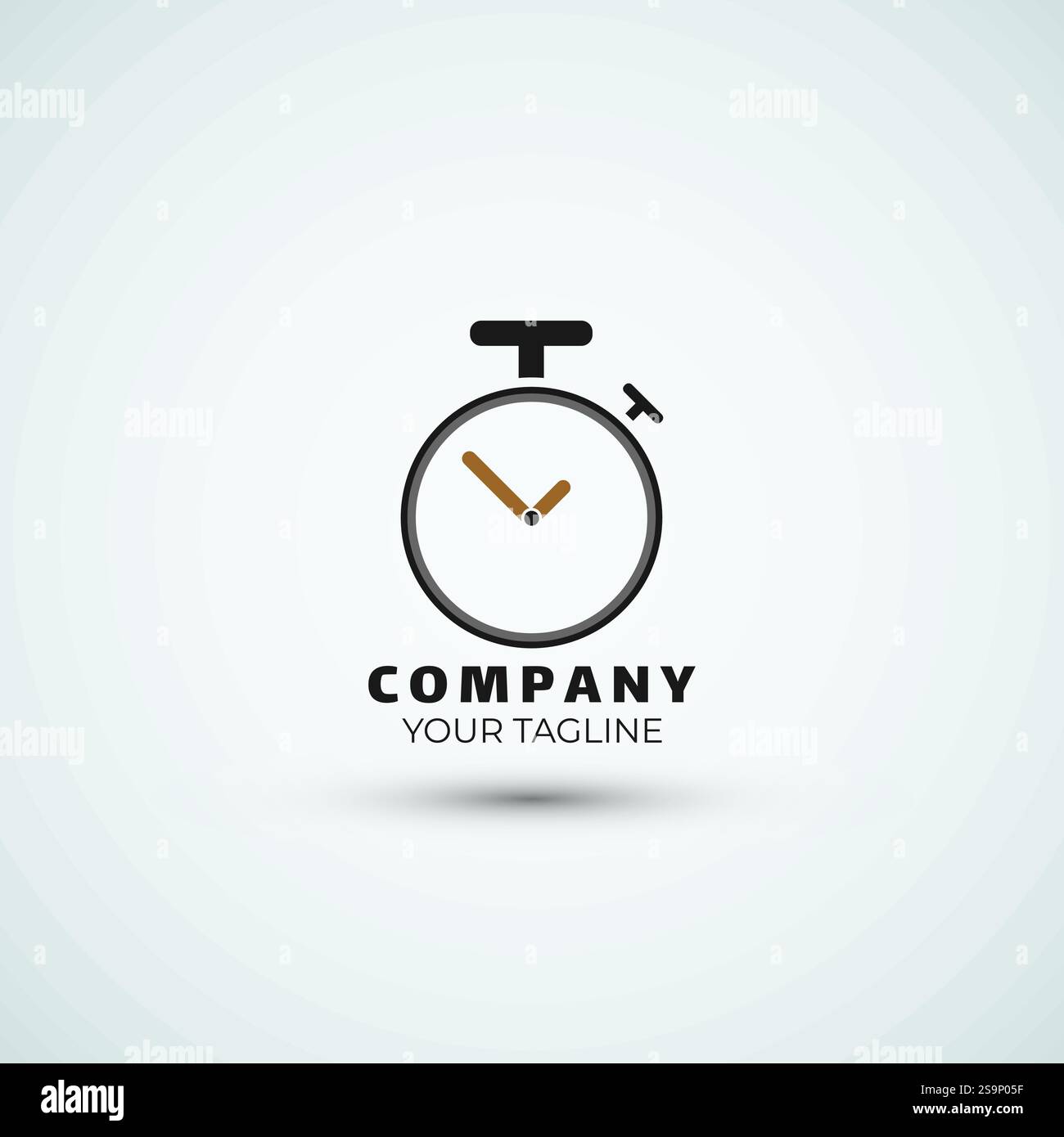 modèle de conception d'icône de logo d'horloge de temps de chronomètre Illustration de Vecteur