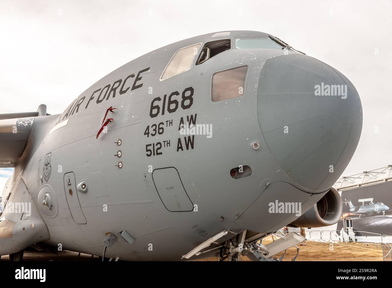Boeing C-17A Globemaster III '06-6168', Farnborough International Airshow, Hampshire, Angleterre, Royaume-Uni Banque D'Images