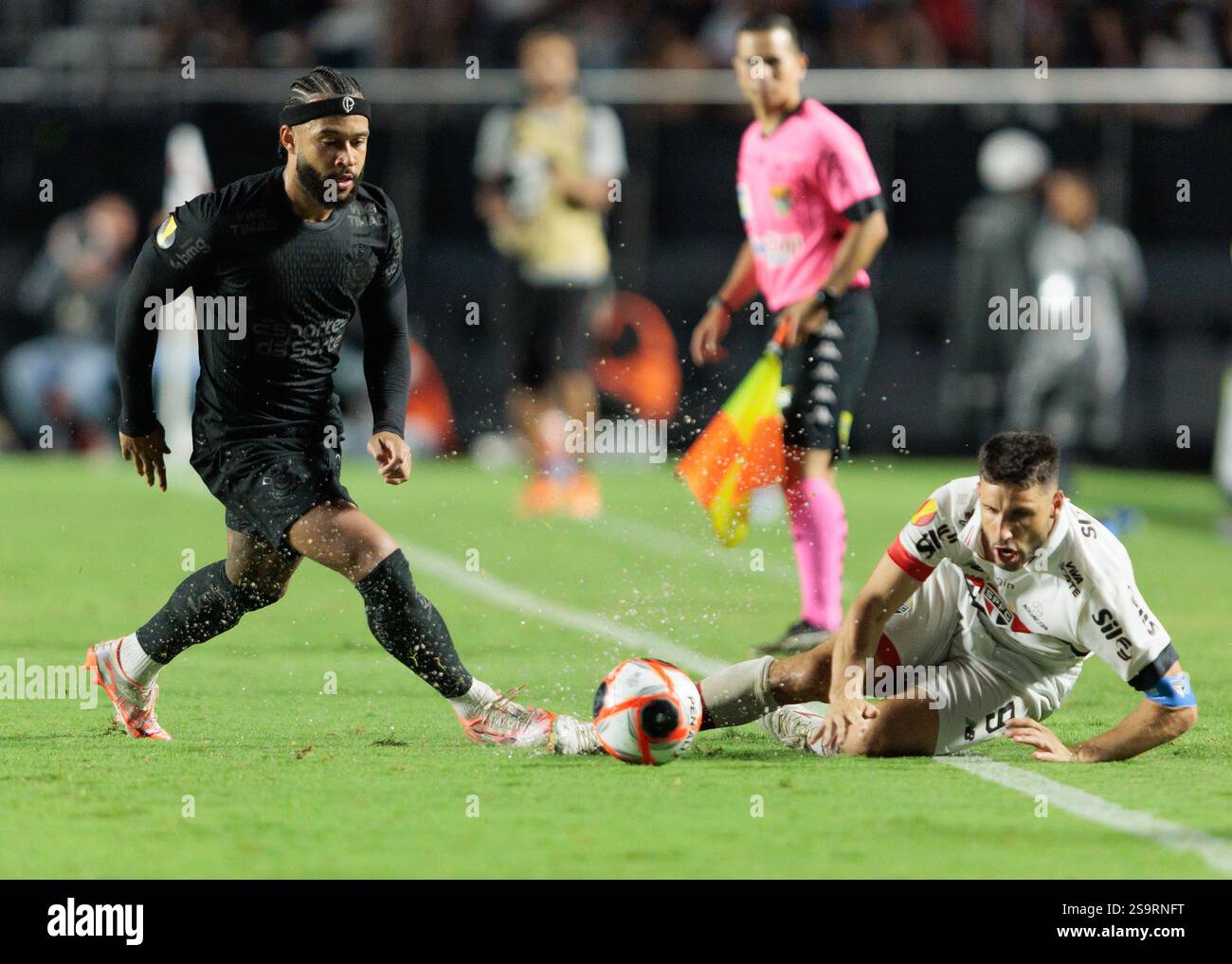 São Paulo, Brésil. 26 janvier 2025. Football Football - Championnat Paulista 2025 – São Paulo vs Corinthians - stade Morumbi. Le Memph de Corinthiens Banque D'Images