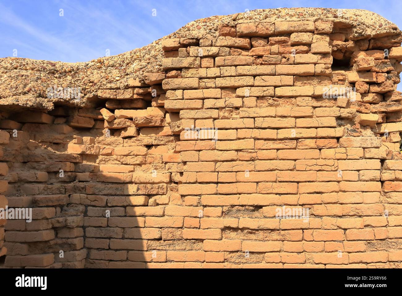 Briques du temple Dub lal Makh à côté du ziggourat dans l'ancien Ur, temple sumérien, Irak Banque D'Images