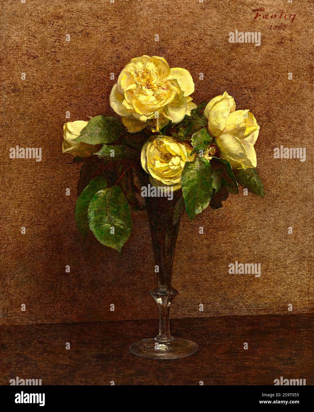 Henri Fantin-Latour、Petites roses Henri Fantin-Latour (French, 1836 – 1904) Roses trémières