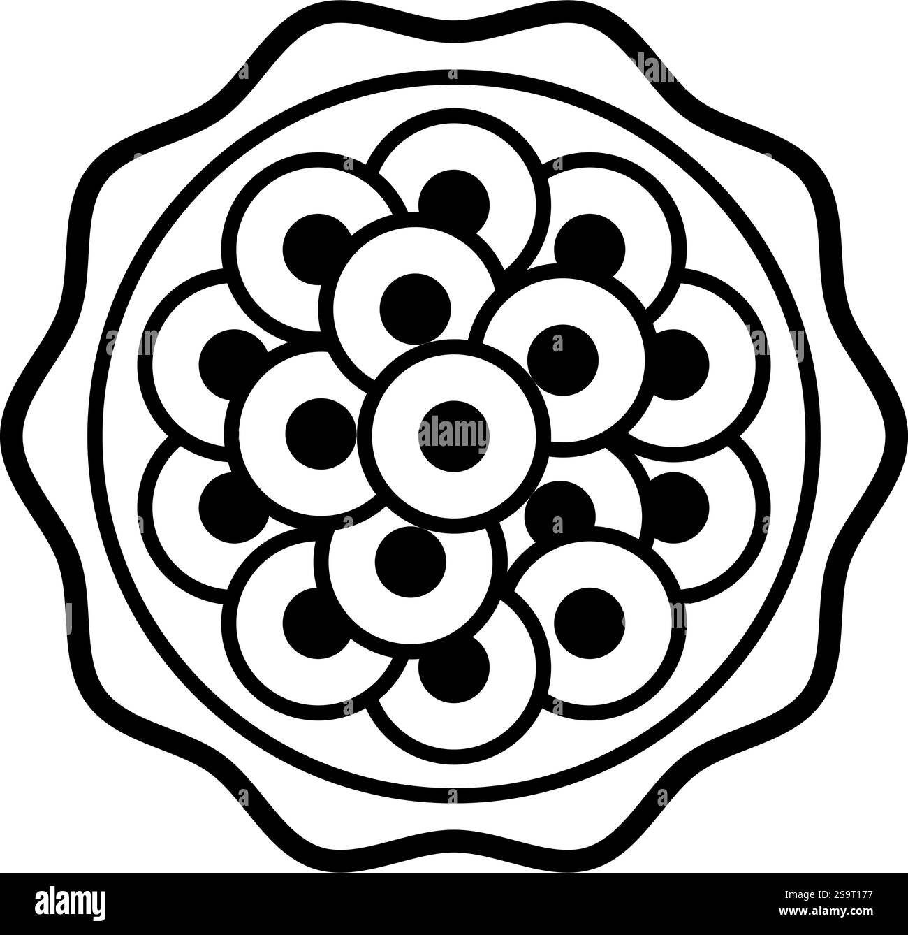 Illustration du contour du symbole de l'icône Morula Illustration de Vecteur
