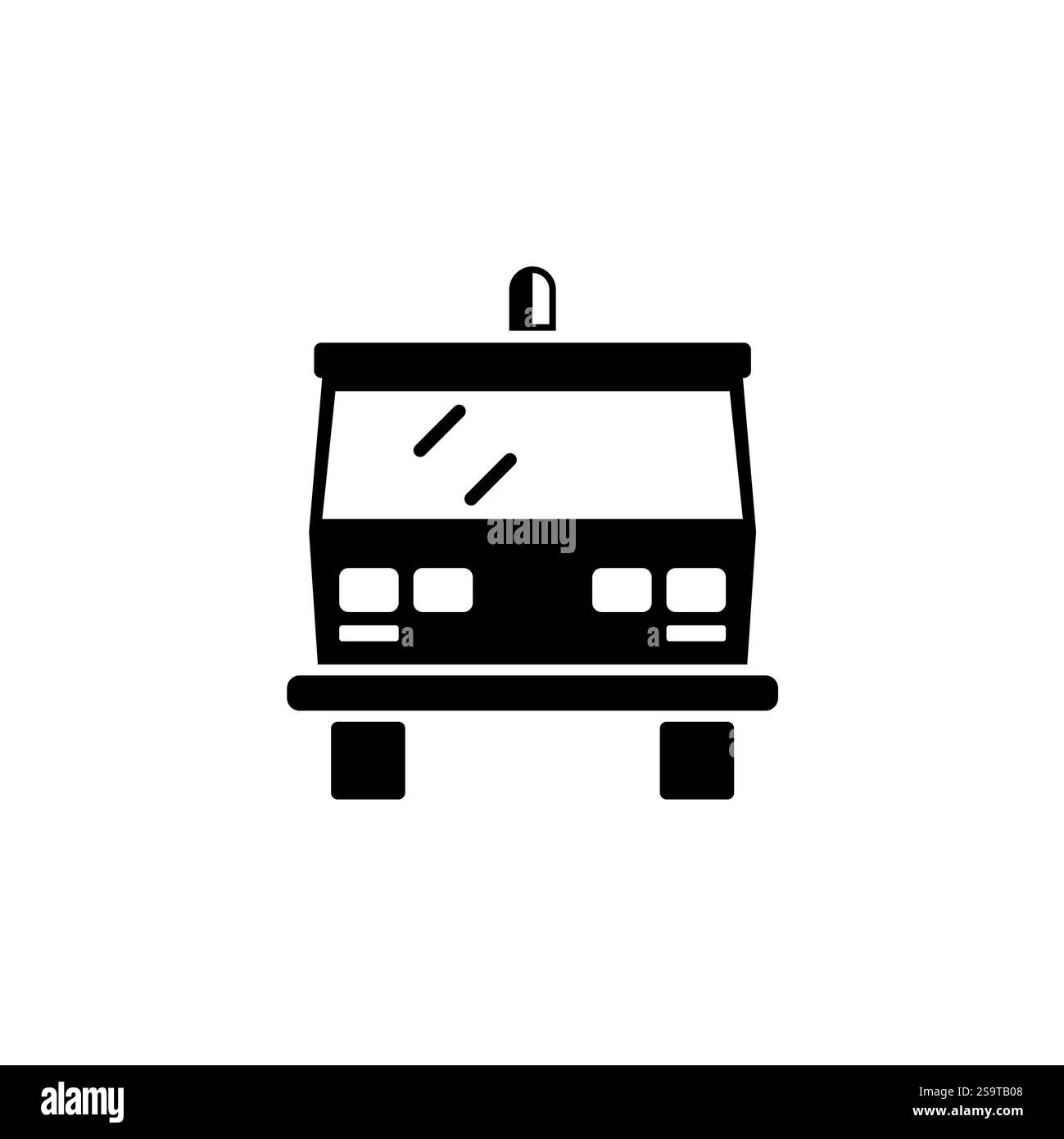 Van de police, icône de vecteur plat solide minibus des forces spéciales isolé sur fond blanc. Illustration de Vecteur