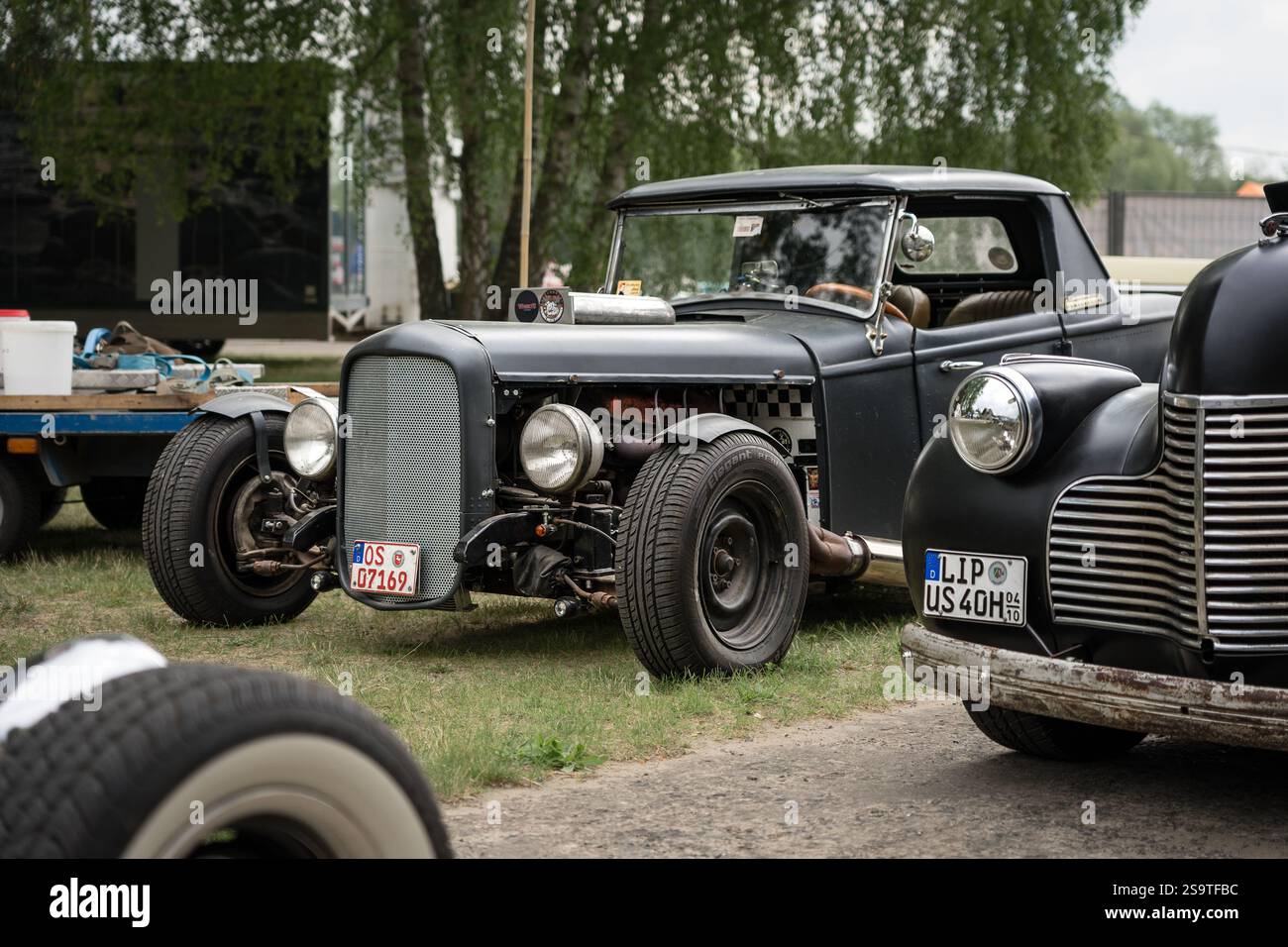 FINOWFURT, ALLEMAGNE - 11 MAI 2024 : le hotrod oldtimer. Ouverture de la saison du Festival Race 61. Banque D'Images