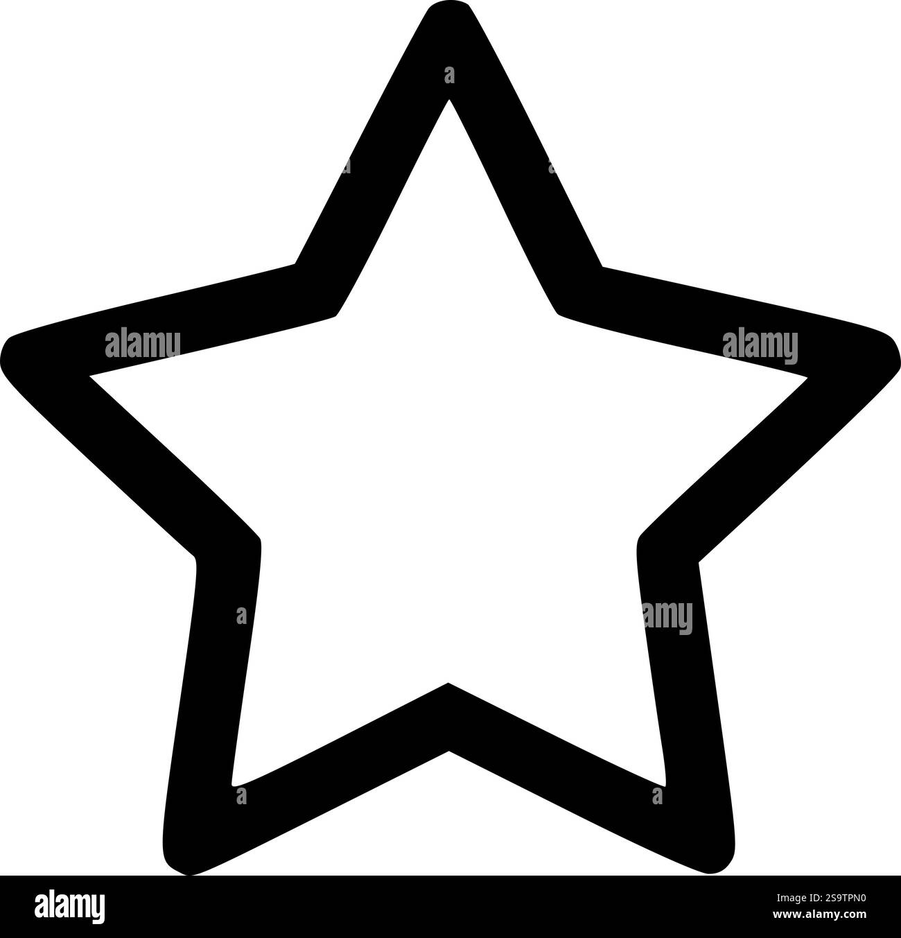 Star Outline, Icon, Vector, Silhouette et simple Star pour des projets de conception polyvalents Illustration de Vecteur