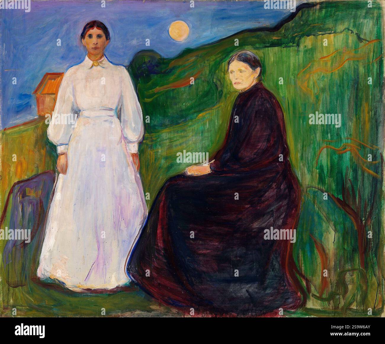 Mère et fille. Edvard Munch. Probablement 1897. Banque D'Images