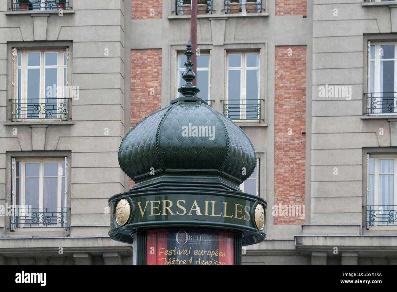 Panneau trouvé de la gare de Versailles, France Banque D'Images
