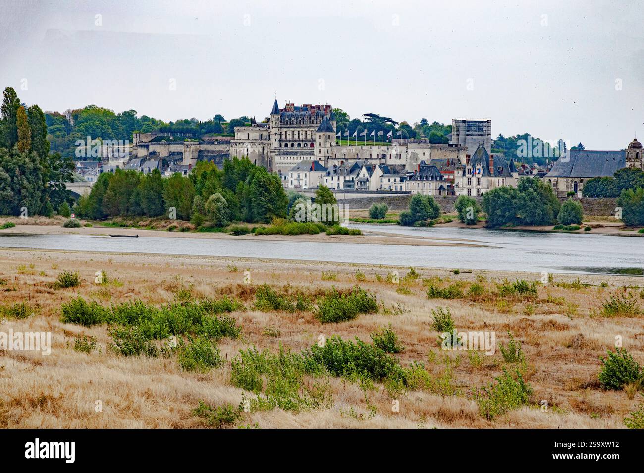 Château de Chambord, situé dans la vallée de la Loire, imaginé par François Ier et imprégné de l'esprit de Léonard de Vinci. Banque D'Images