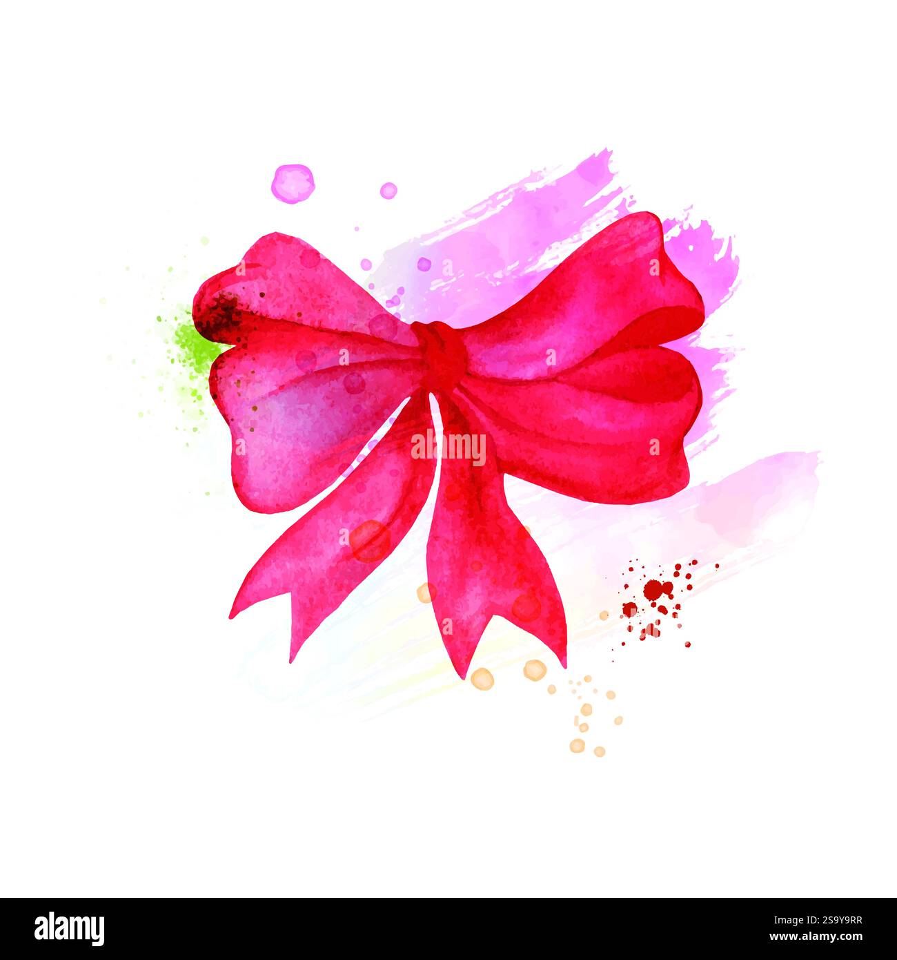 Vecteur d'arcs d'aquarelle, vecteur d'arc Valentine d'aquarelle Illustration de Vecteur