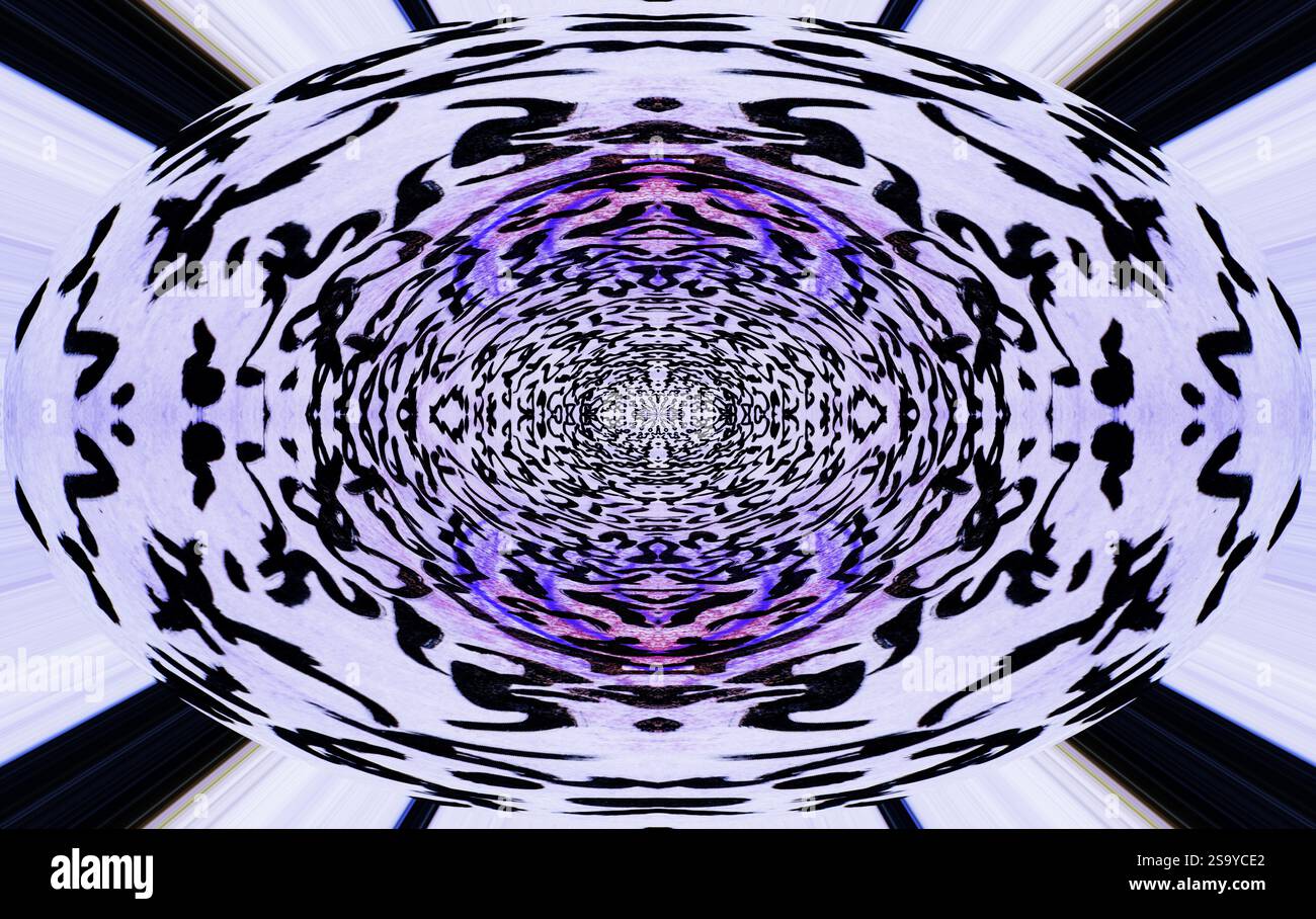 Vortex d'écriture asémique, mots tourbillonnants. La technique de tamponnage près des bords donne un effet de flou dû à la rugosité de surface modifiée du p. Banque D'Images Vortex d'écriture asémique, mots tourbillonnants. La technique de tamponnage près des bords donne un effet de flou dû à la rugosité de surface modifiée du p. Banque D'Images