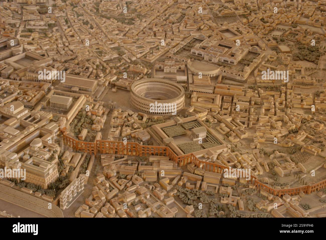 Modèle de la Rome impériale par I. Gismondi (1933-1955). Reconstruire la ville à l'âge de Constantin, IIIe siècle. Sclale de 1 : 250. Le Musée de ROM Banque D'Images