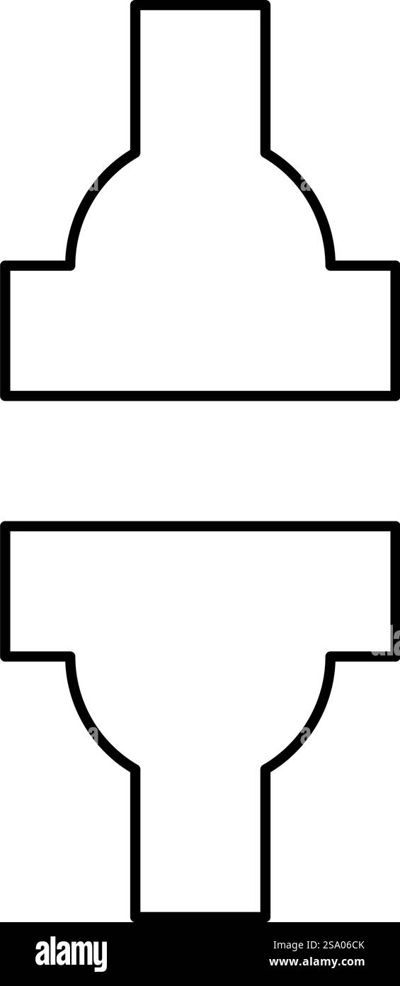 Presse de machine automatique hydraulique usine de contour industriel icône de ligne de contour de couleur noire illustration vectorielle image mince style plat simple. Presse de machine automatique hydraulique usine de contour industriel icône de ligne de contour de couleur noire illustration vectorielle image mince style plat Illustration de Vecteur