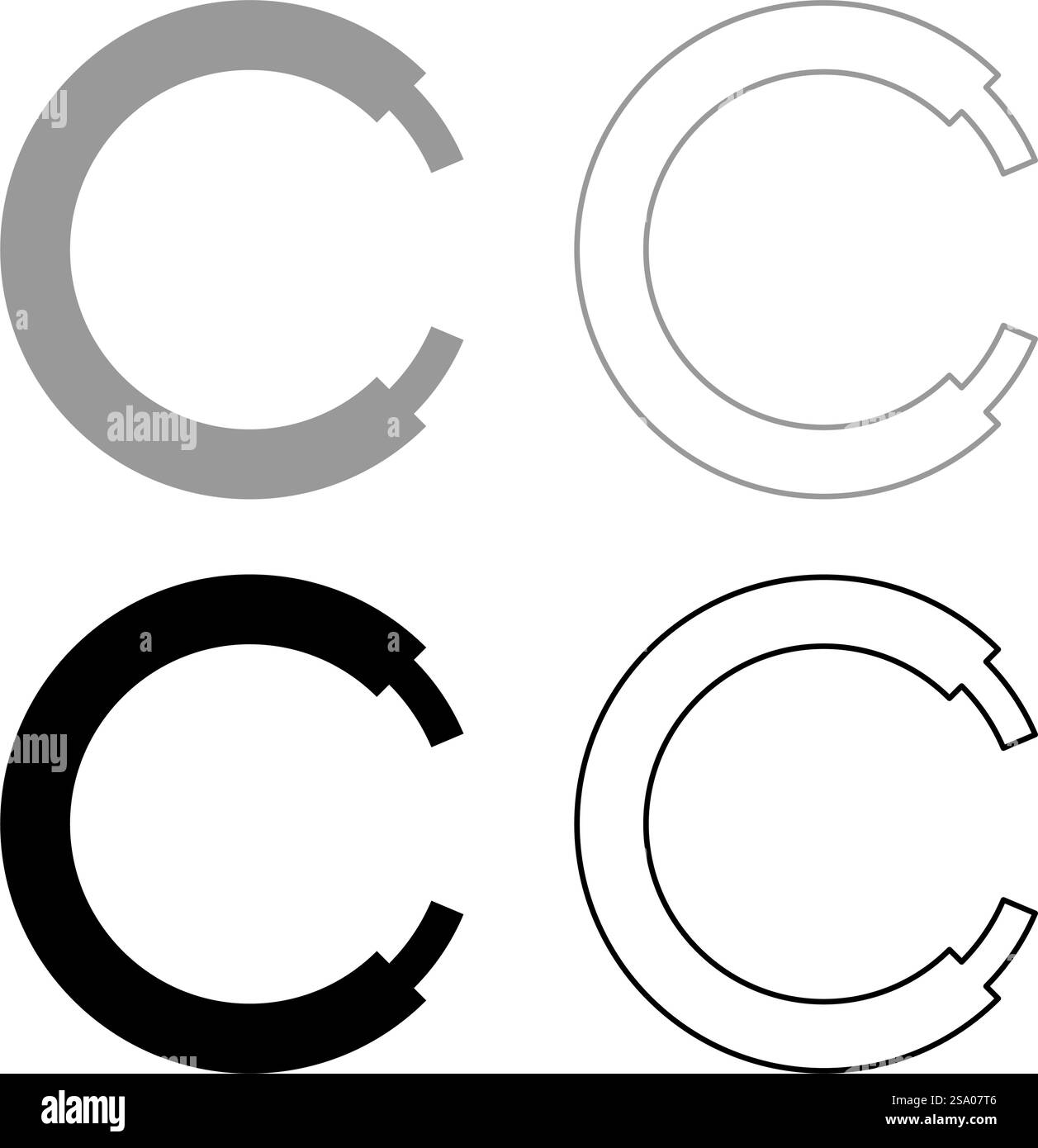 Ligne de corde Hawser câble électrique cercle forme pour voiture ensemble icône gris couleur noir illustration vectorielle image simple plein contour ligne de contour mince style plat. Ligne de corde Hawser câble électrique cercle forme pour voiture ensemble icône gris couleur noir illustration vectorielle image plein contour ligne de contour mince style plat Illustration de Vecteur