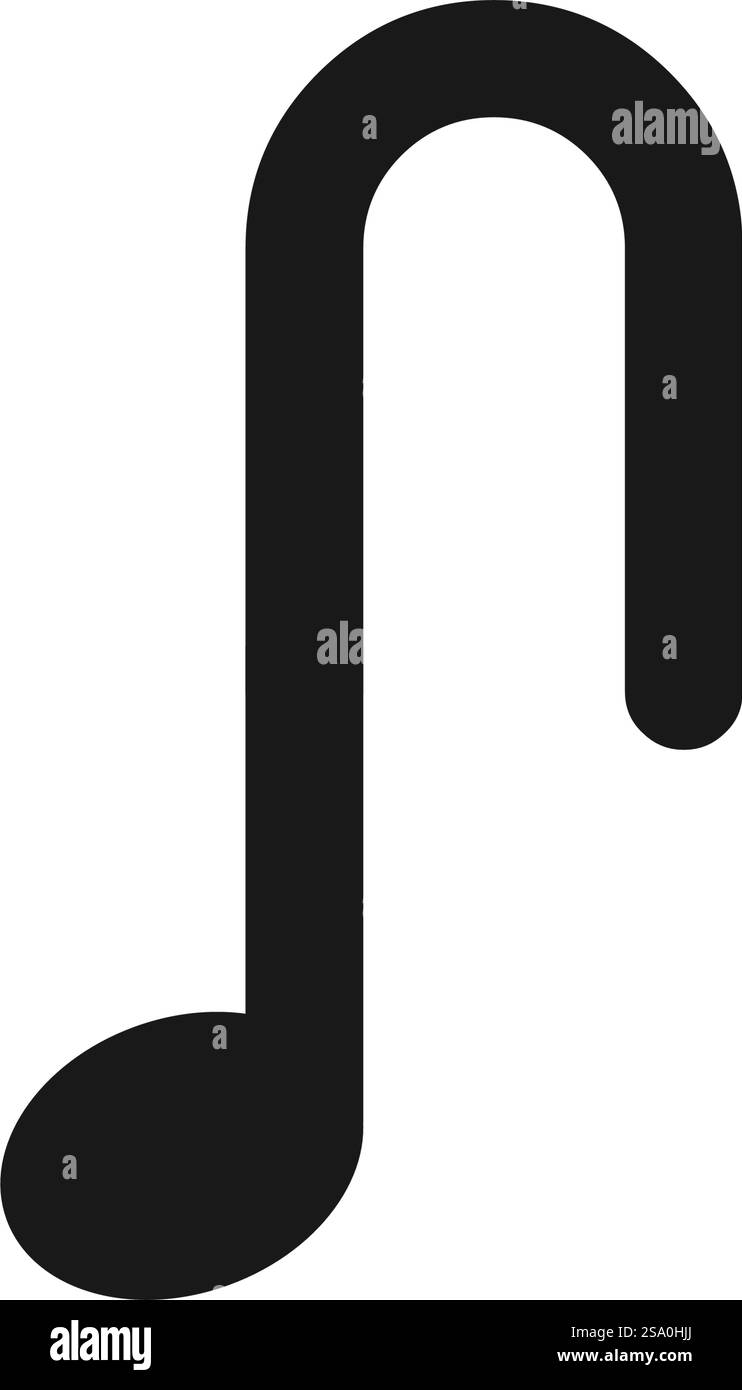 Notez la musique avec la conception initiale du logo de lettre Illustration de Vecteur