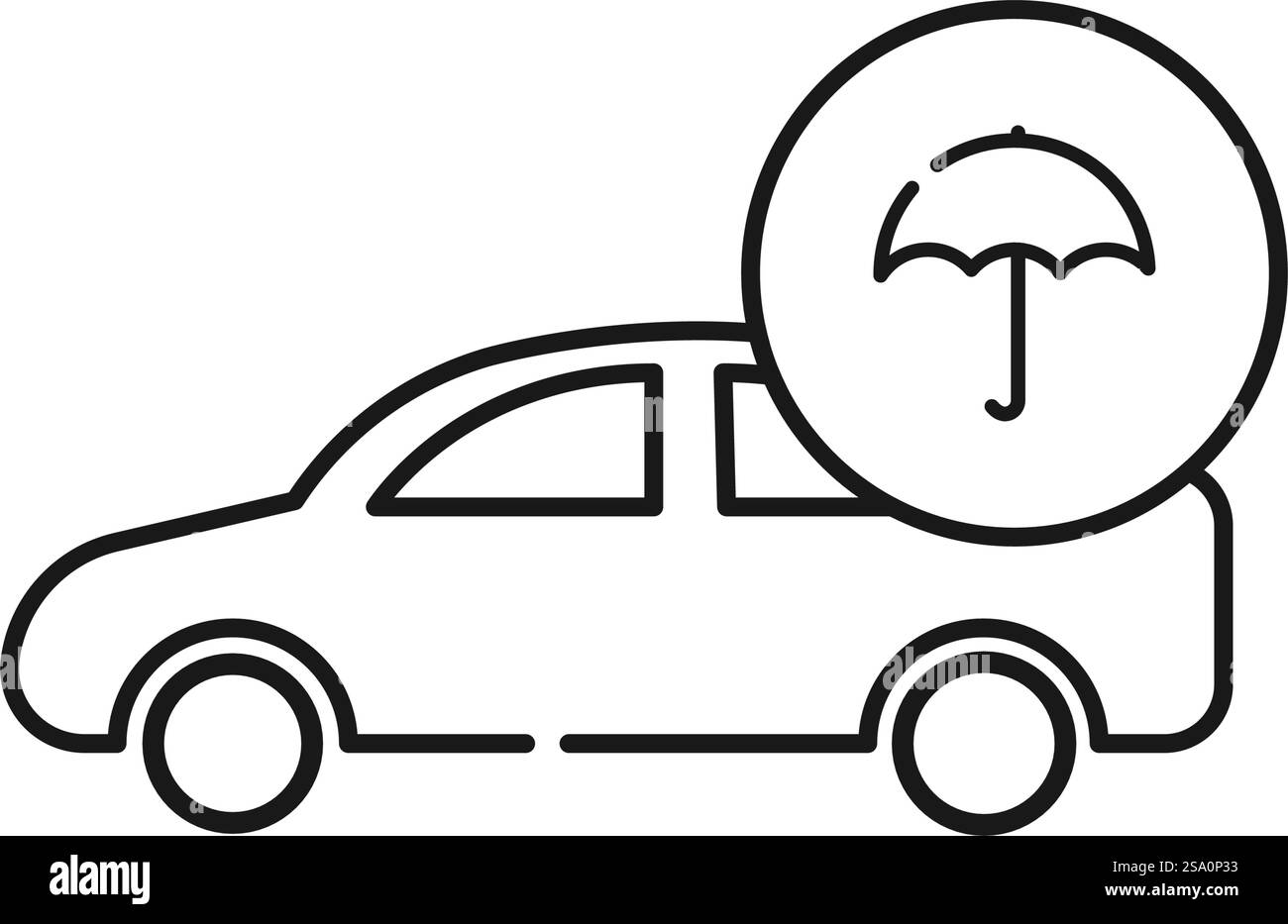 Conception plate icône d'assurance automobile Illustration de Vecteur