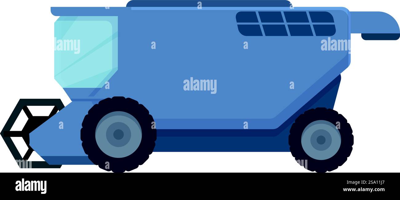 Vecteur de dessin animé d'icône de planteur de moissonneuse-batteuse. Plantation commerciale. Véhicule lourd. Vecteur de dessin animé d'icône de planteur de moissonneuse-batteuse. Plantation commerciale Illustration de Vecteur