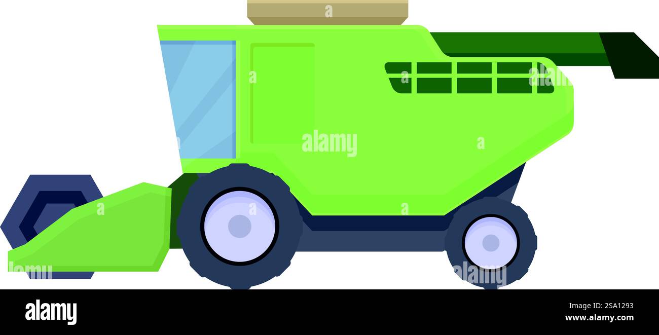 Vecteur de dessin animé d'icône d'agriculture de moissonneuse-batteuse. Machine lourde. Industrie rurale. Vecteur de dessin animé d'icône d'agriculture de moissonneuse-batteuse. Machine lourde Illustration de Vecteur