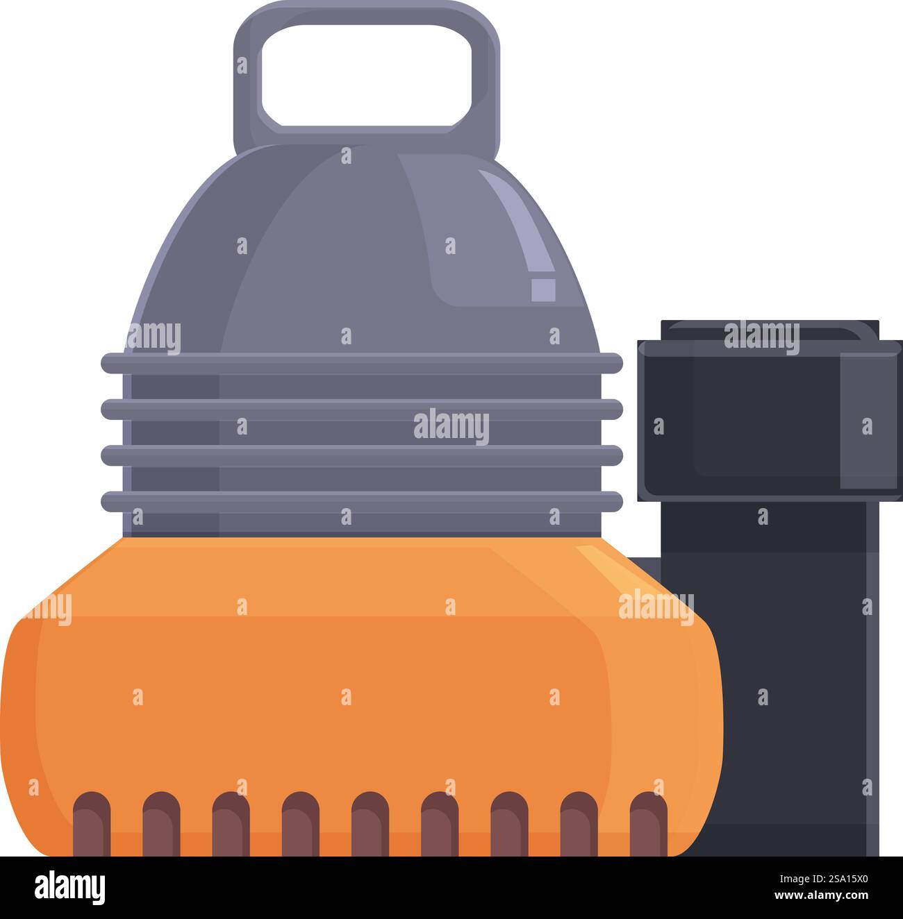 Vecteur de dessin animé d'icône de pompe submersible. Machine à moteur. EQUIPEMENT électrique. Vecteur de dessin animé d'icône de pompe submersible. Machine à moteur Illustration de Vecteur