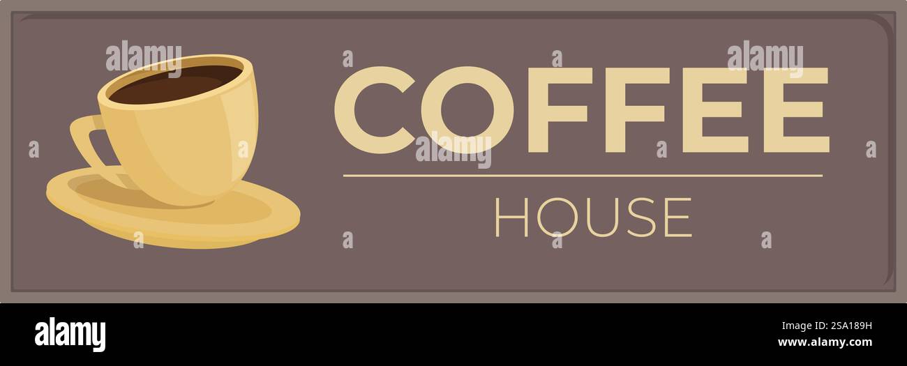 Vecteur de dessin animé d'icône de tasse de grain de café. Bannière de rue. Planche café. Vecteur de dessin animé d'icône de tasse de grain de café. Bannière de rue Illustration de Vecteur