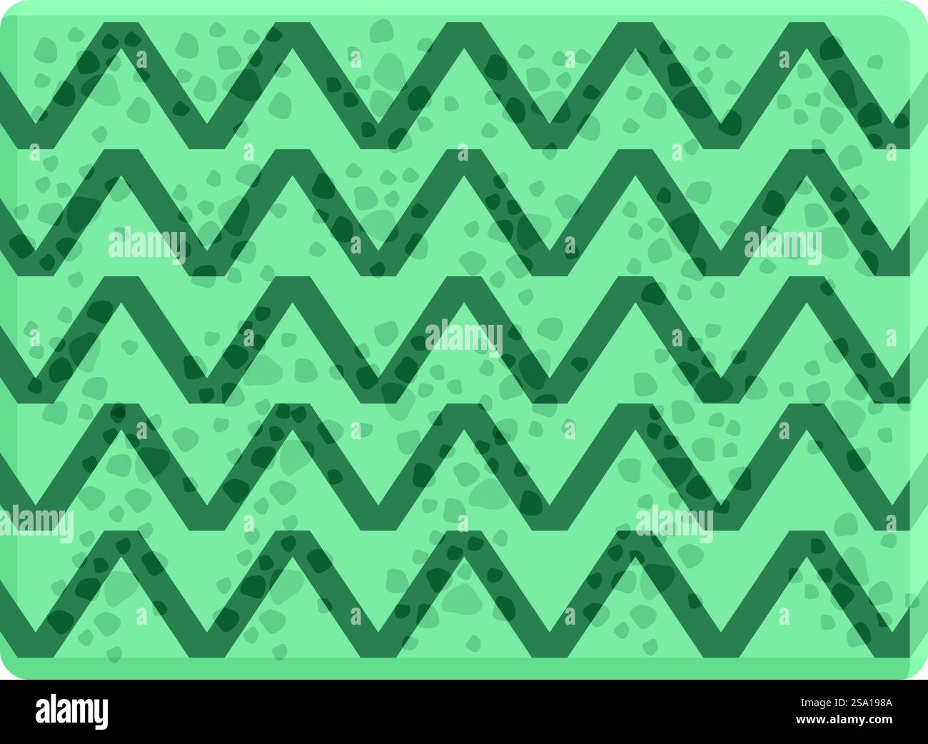 Vecteur de dessin animé d'icône de tapis de porte de vague verte. Maison de tapis. Entrée d'escalier. Vecteur de dessin animé d'icône de tapis de porte de vague verte. Maison de tapis Illustration de Vecteur