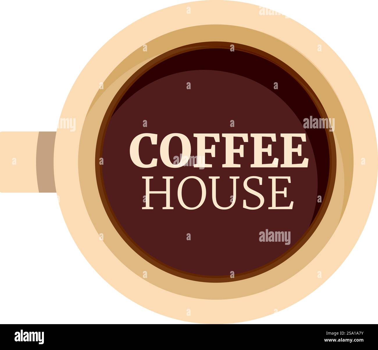 Vecteur de dessin animé d'icône de conseil de tasse de café. Bar à l'extérieur. Boutique café. Vecteur de dessin animé d'icône de conseil de tasse de café. Bar à l'extérieur Illustration de Vecteur