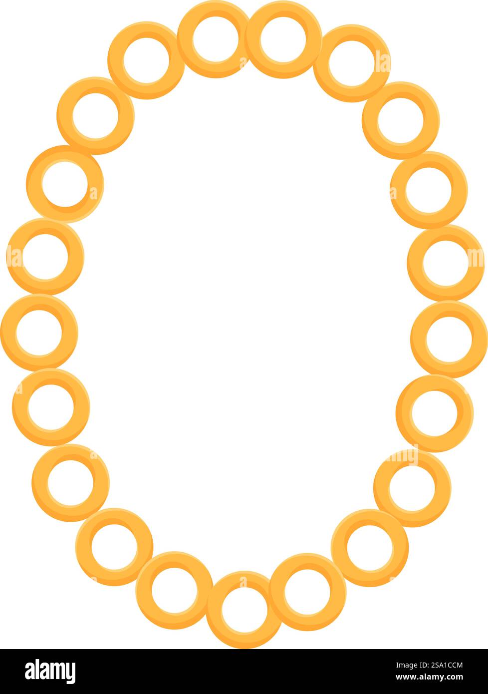 Vecteur de dessin animé d'icône de bracelet de cercle d'or. Collier en chaîne. Devanture dorée. Vecteur de dessin animé d'icône de bracelet de cercle d'or. Collier en chaîne Illustration de Vecteur