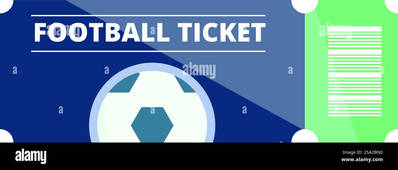 Vecteur de dessin animé d'icône de ticket de football. Carte de tasse assortie. Prix sportif final. Vecteur de dessin animé d'icône de ticket de football. Carte de tasse assortie Illustration de Vecteur