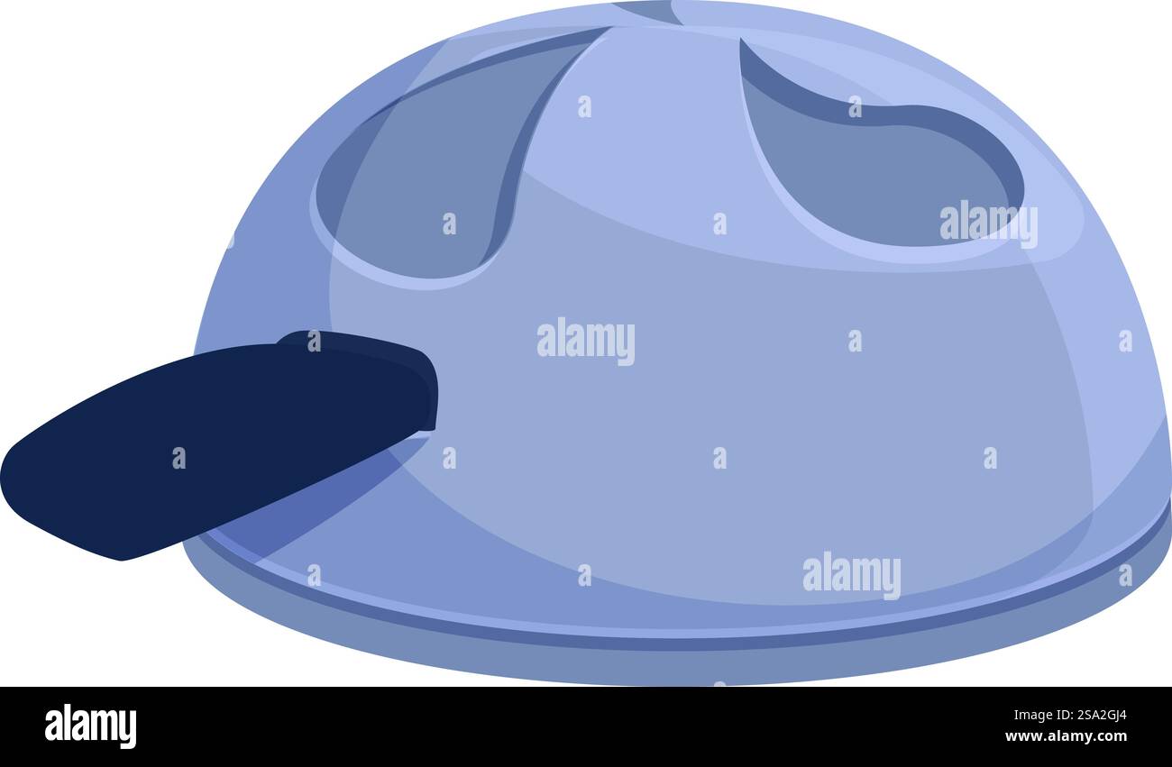Vecteur de dessin animé d'icône de chapeau de charbon brûlant. Matériau métallique. Équipement Hookah. Vecteur de dessin animé d'icône de chapeau de charbon brûlant. Matériau métallique Illustration de Vecteur