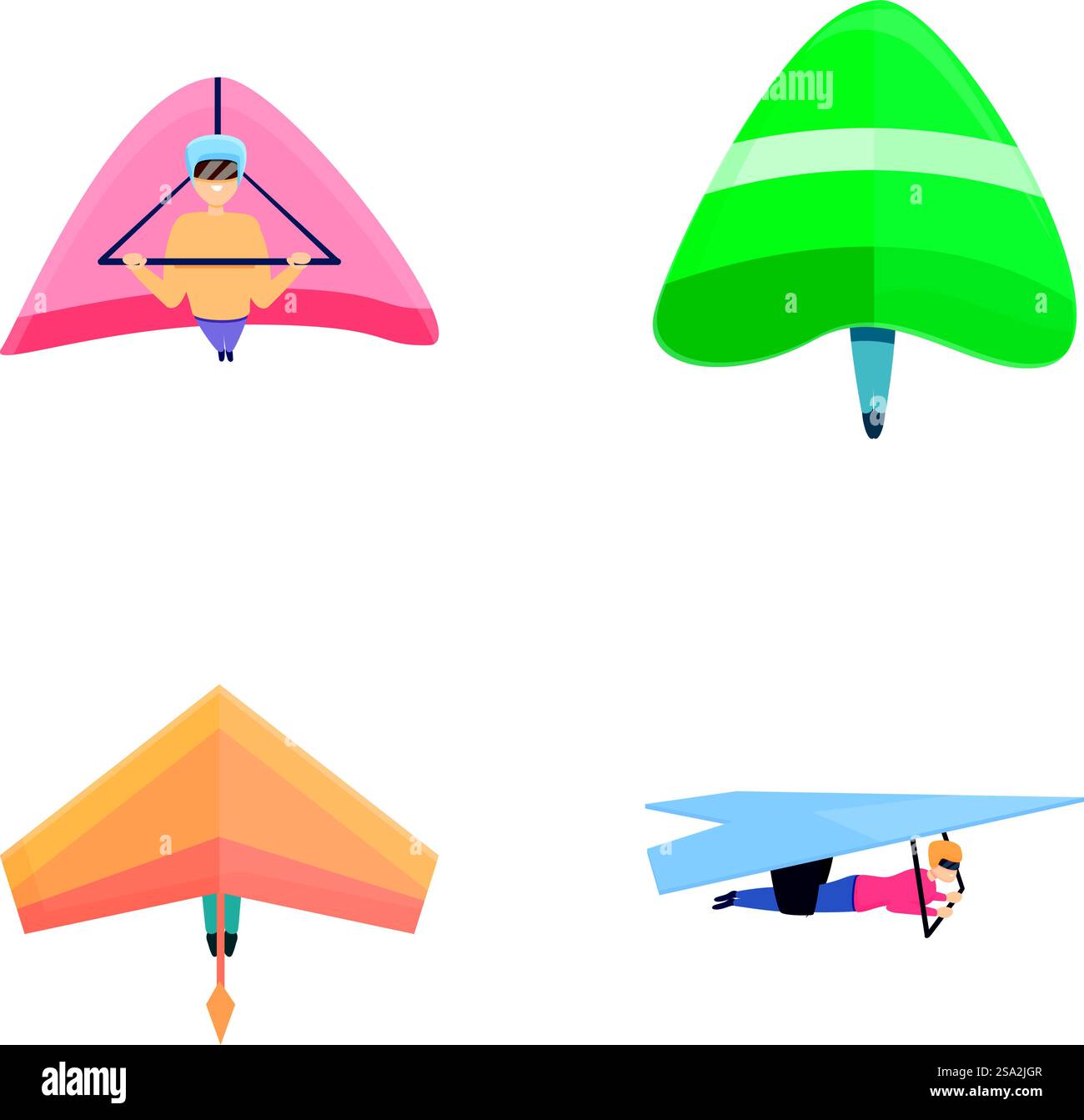 Les icônes de parachutisme définissent le vecteur de dessin animé. Homme glissant volant sport extrême. Sport aérien, style de vie actif. Les icônes de parachutisme définissent le vecteur de dessin animé. Homme glissant volant sport extrême Illustration de Vecteur