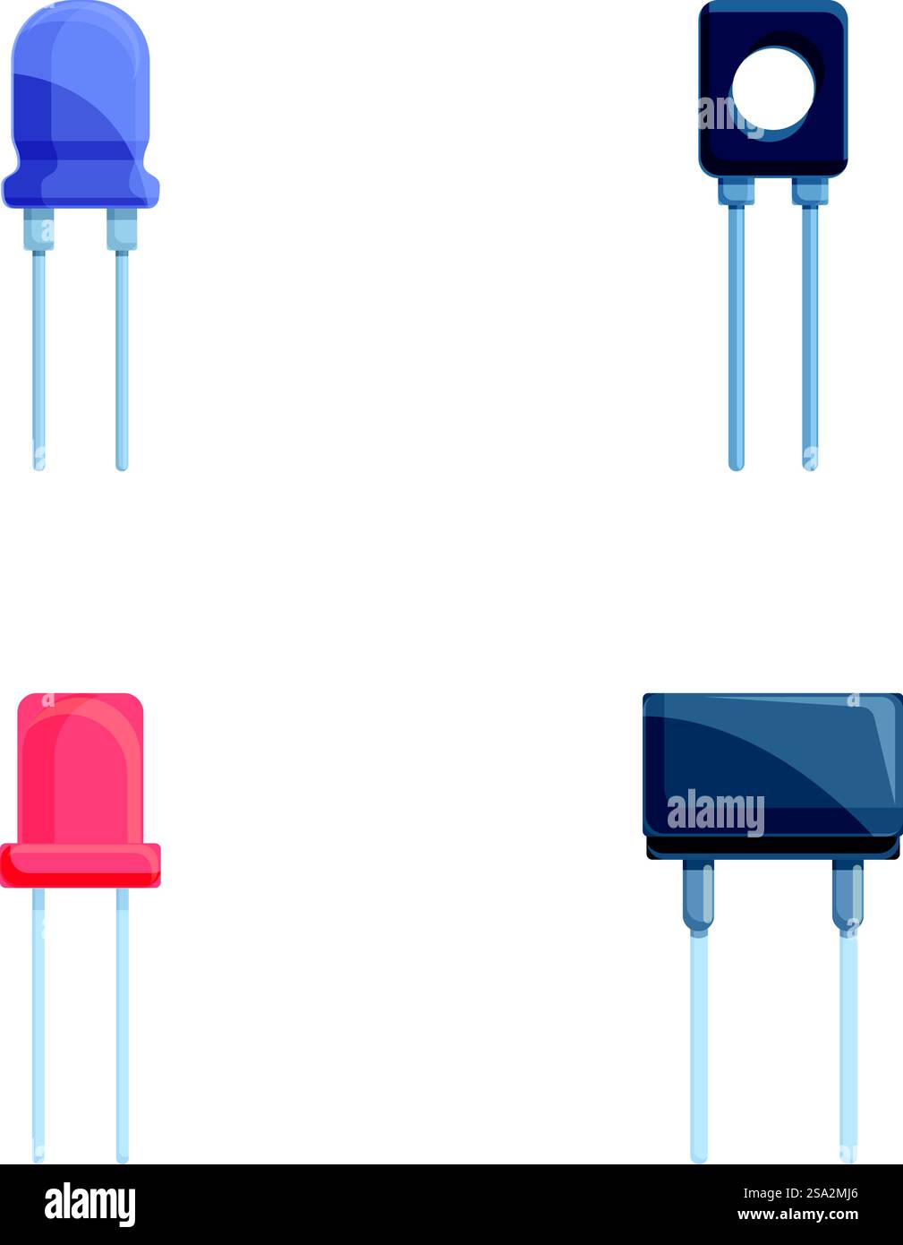 Diverses icônes de condensateur définissent le vecteur de dessin animé. Condensateur et transistor. Composant électronique. Diverses icônes de condensateur définissent le vecteur de dessin animé. Condensateur et transistor Illustration de Vecteur