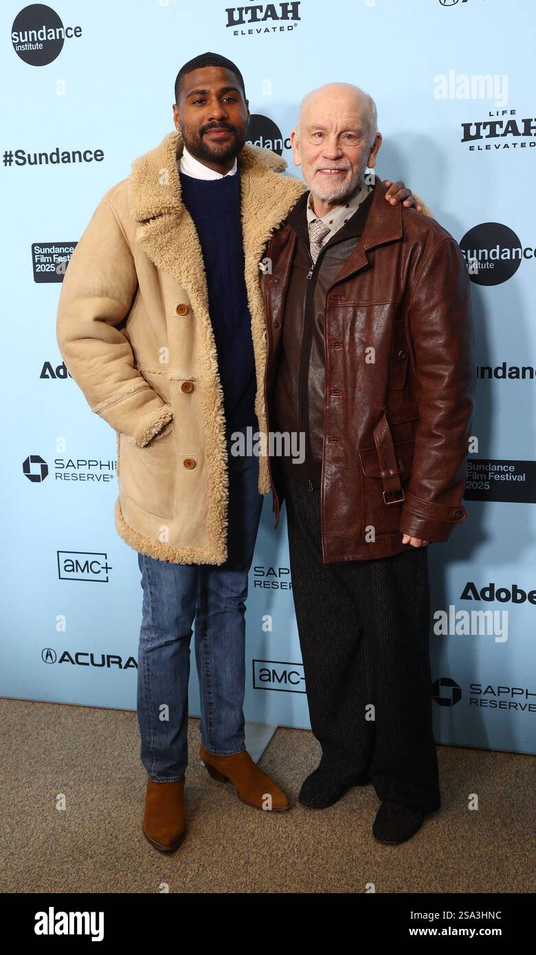 UT. 27 janvier 2025. Mark Anthony Green, John Malkovich aux arrivées pour la première d'opus au Sundance film Festival 2025, Eccles Theater, Park City, UT, janvier 27, 2025. crédit : JA/Everett Collection/Alamy Live News Banque D'Images