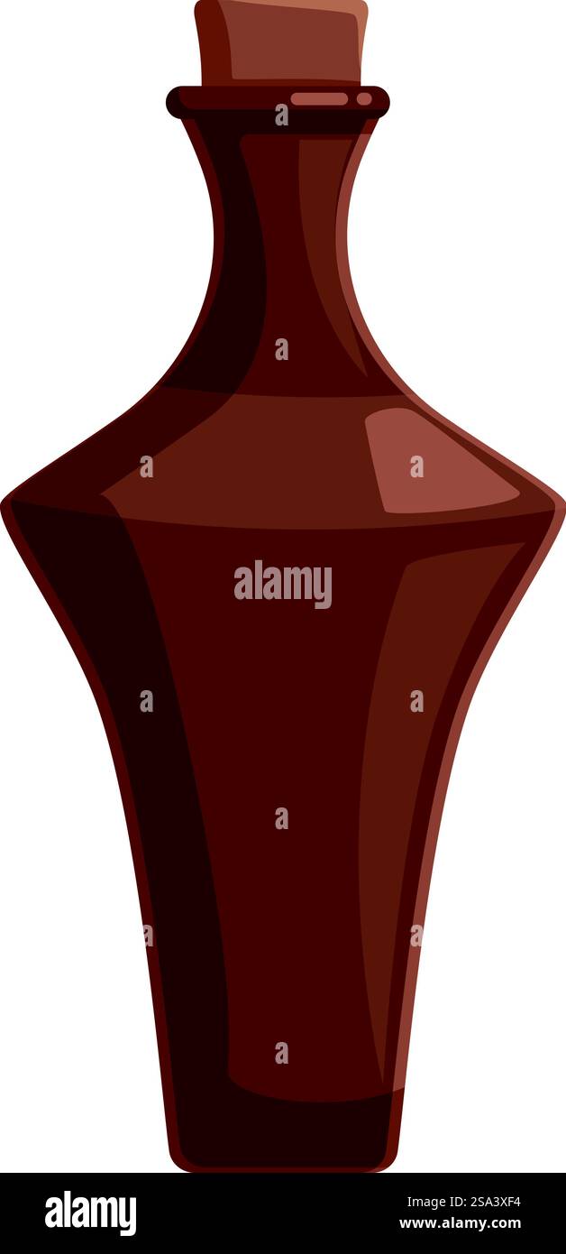 Conception classique de bouteille de parfum en verre brun dans une illustration vectorielle moderne. Illustration de bouteille de parfum en verre vintage Illustration de Vecteur