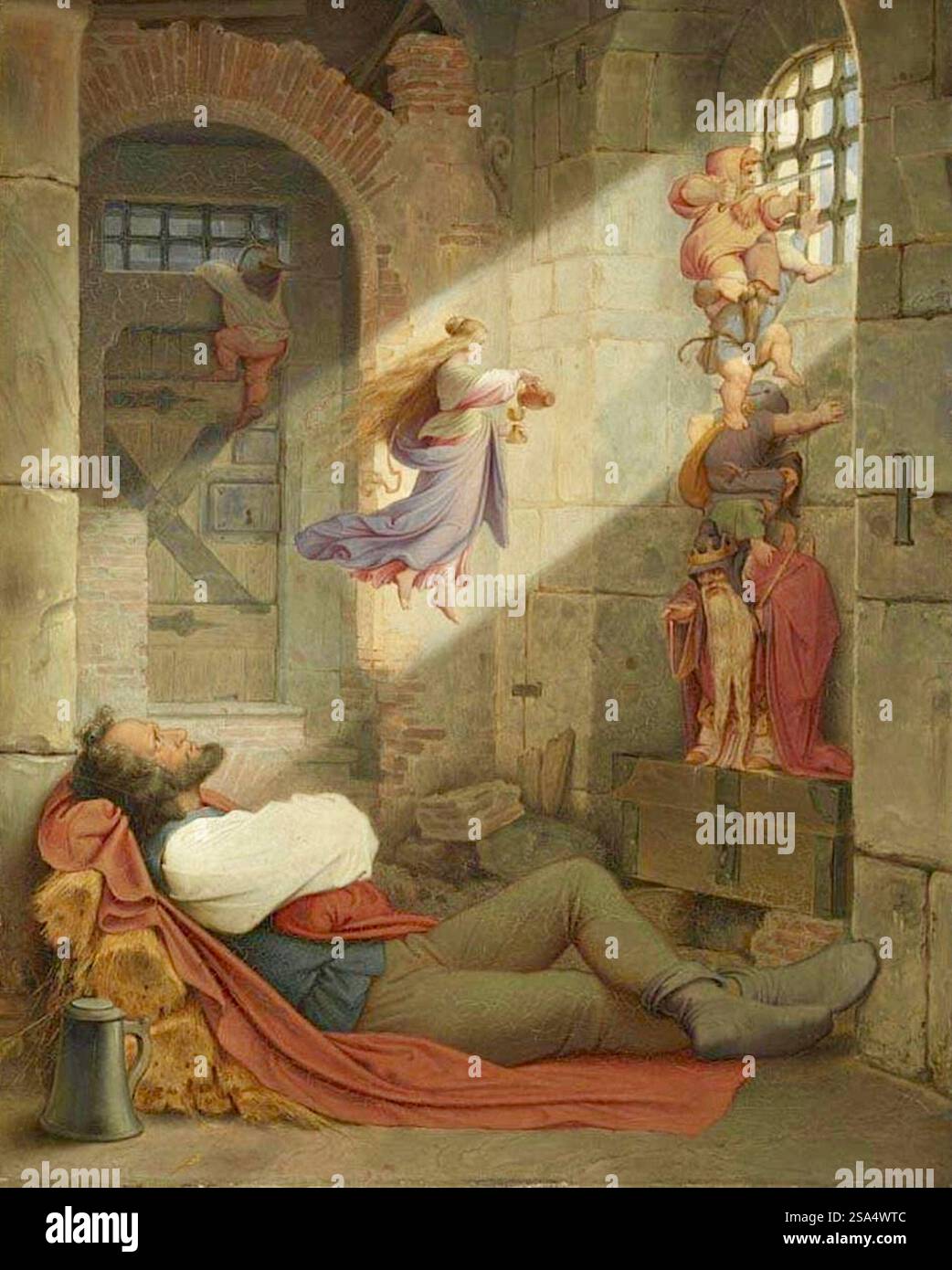 Moritz von Schwind le rêve du prisonnier - 1836 Banque D'Images