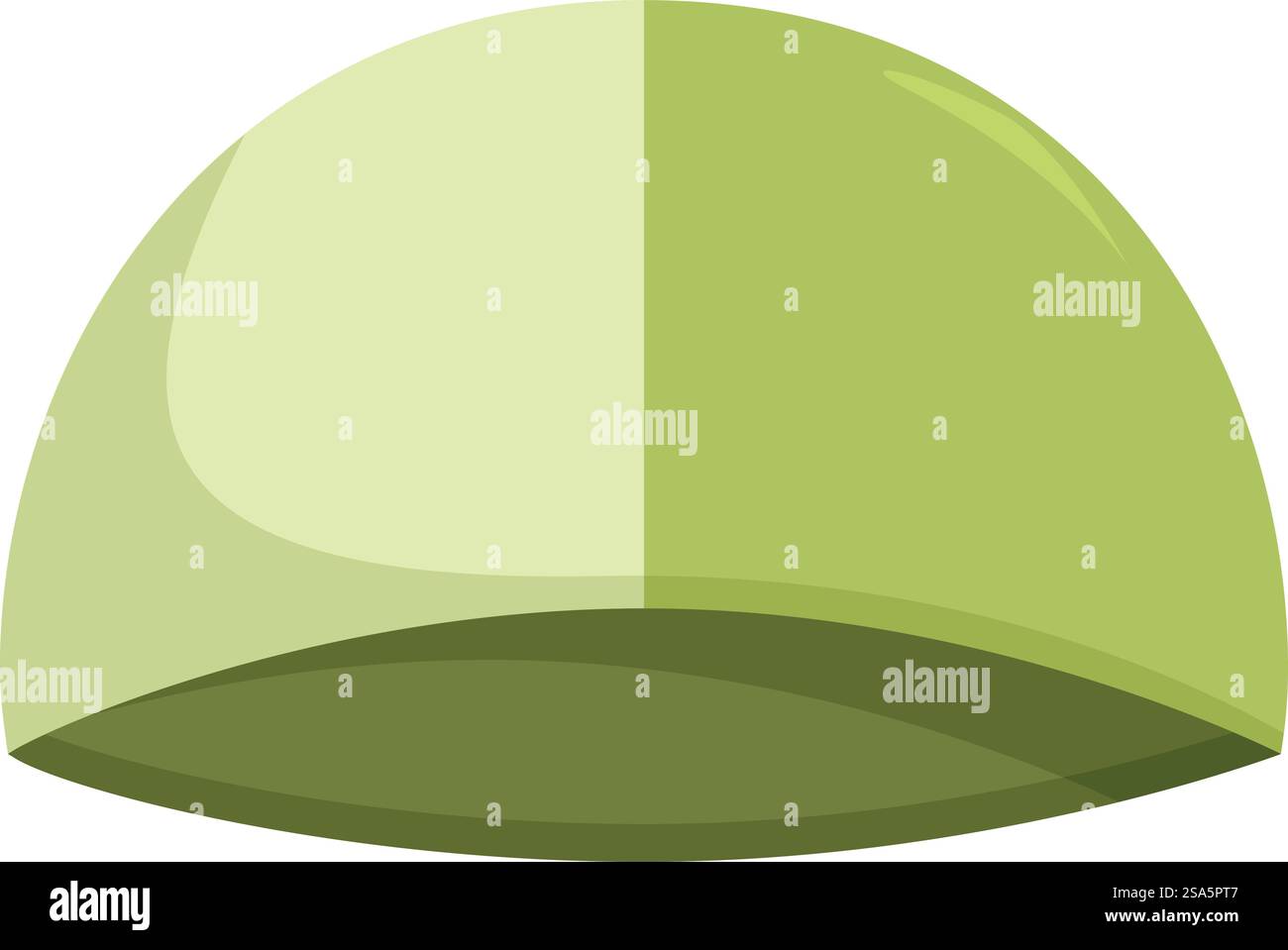 Casque militaire vert protégeant la tête d'un soldat & rsquo ; s des blessures lors d'un combat dans une guerre. Casque militaire vert protégeant le soldat des blessures pendant la guerre Illustration de Vecteur