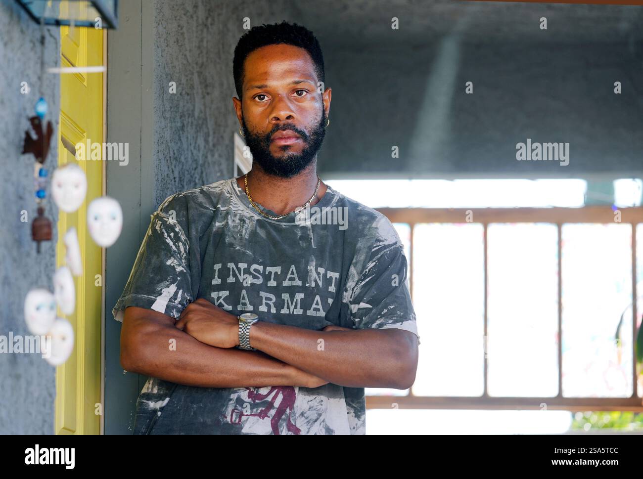 Rapper Anthony Obi, aka Fat Tony, an Altadena resident whose home was ...