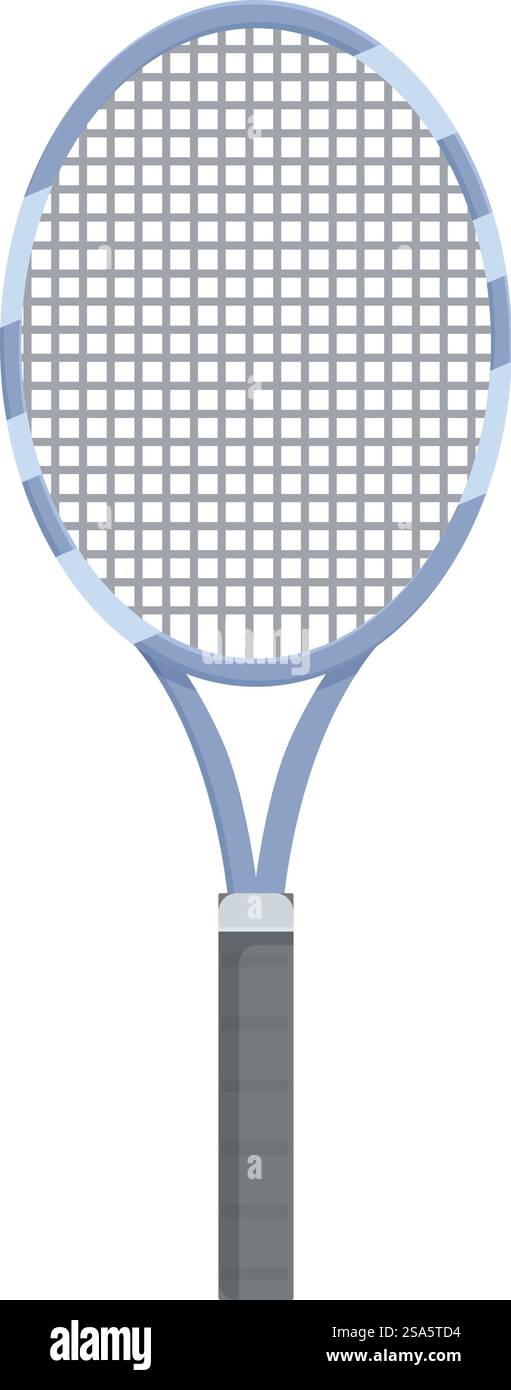 La raquette de tennis est debout, montrant ses cordes et son ruban adhésif. Raquette de tennis debout avec des cordes et du ruban adhésif Illustration de Vecteur