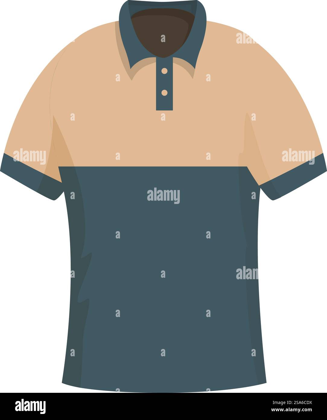 Élégant polo bicolore, au design moderne et polyvalent pour une tenue décontractée. Polo bicolore montrant un style décontracté pour homme Illustration de Vecteur