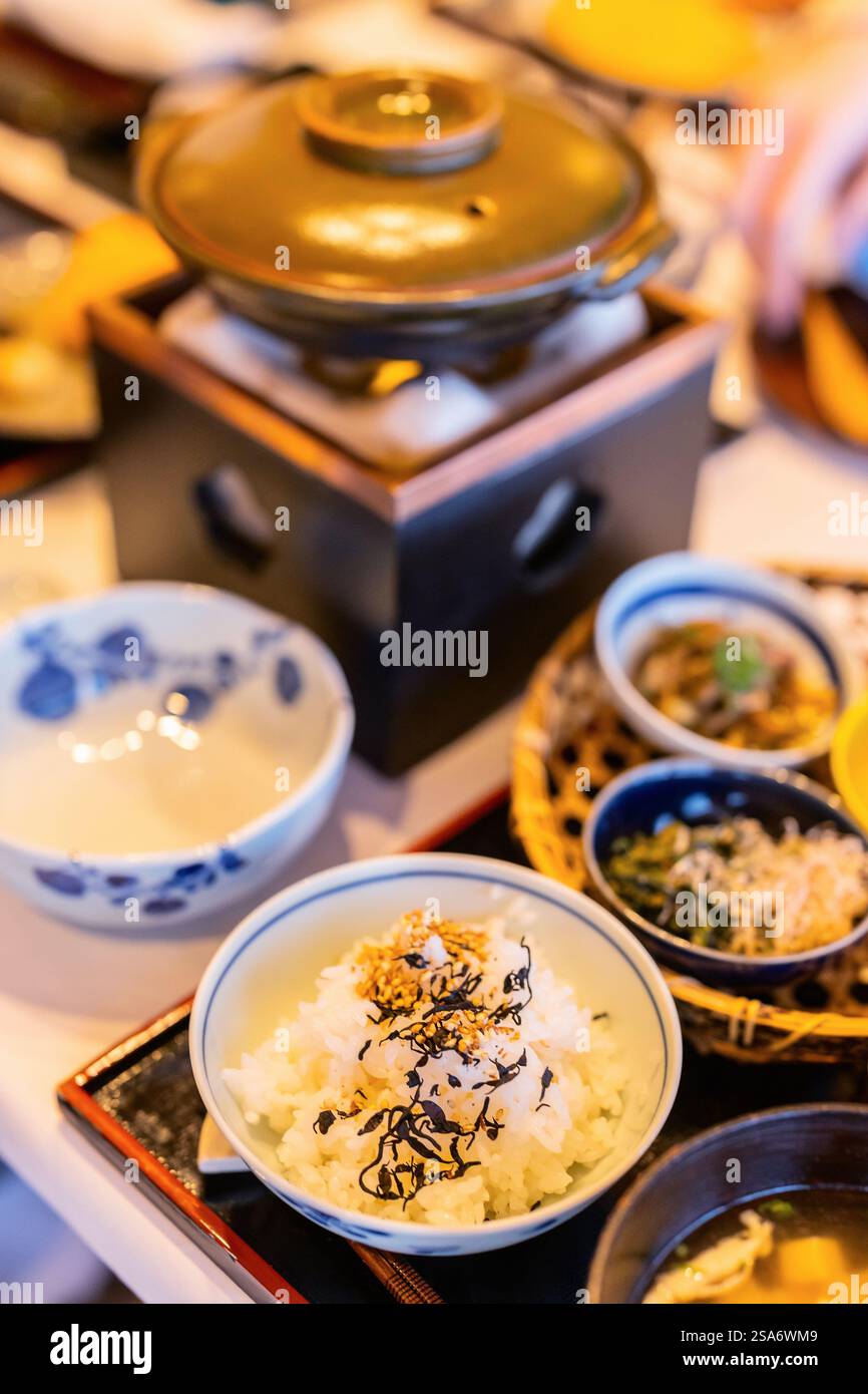 Petit-déjeuner traditionnel japonais Banque D'Images