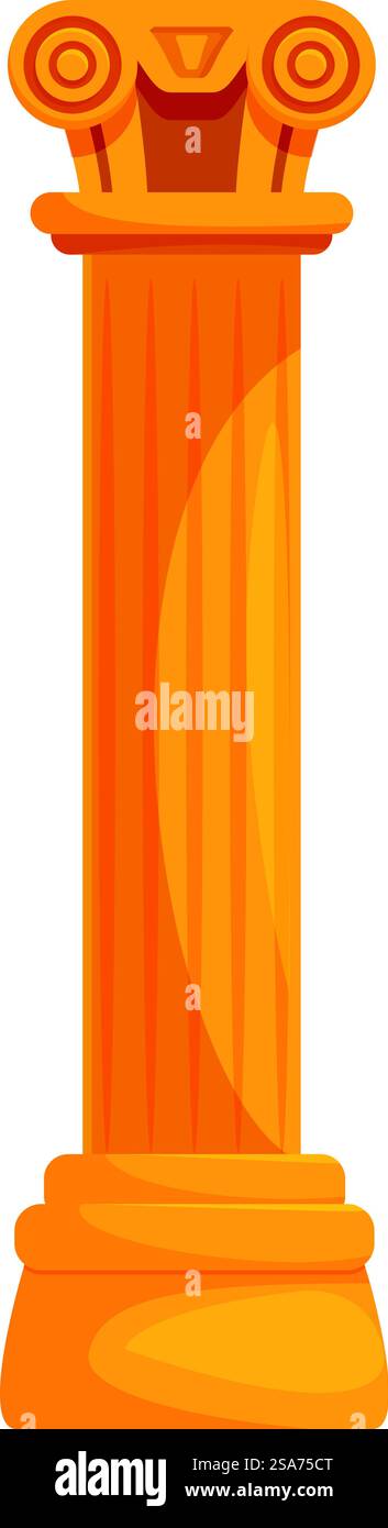 Cette élégante colonne dorée incarne l'architecture grecque classique, présentant des détails complexes et un design intemporel. Colonne grecque antique dorée debout haut sur fond blanc Illustration de Vecteur Cette élégante colonne dorée incarne l'architecture grecque classique, présentant des détails complexes et un design intemporel. Colonne grecque antique dorée debout haut sur fond blanc Illustration de Vecteur