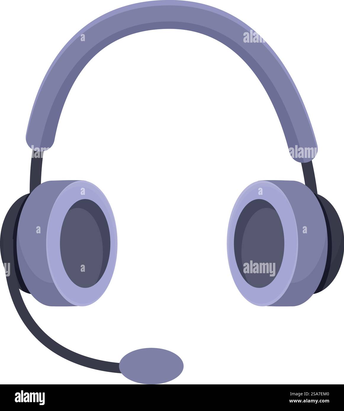 Micro-casque élégant et élégant conçu pour une communication limpide et une qualité sonore immersive. Casque moderne offrant une expérience audio immersive Illustration de Vecteur