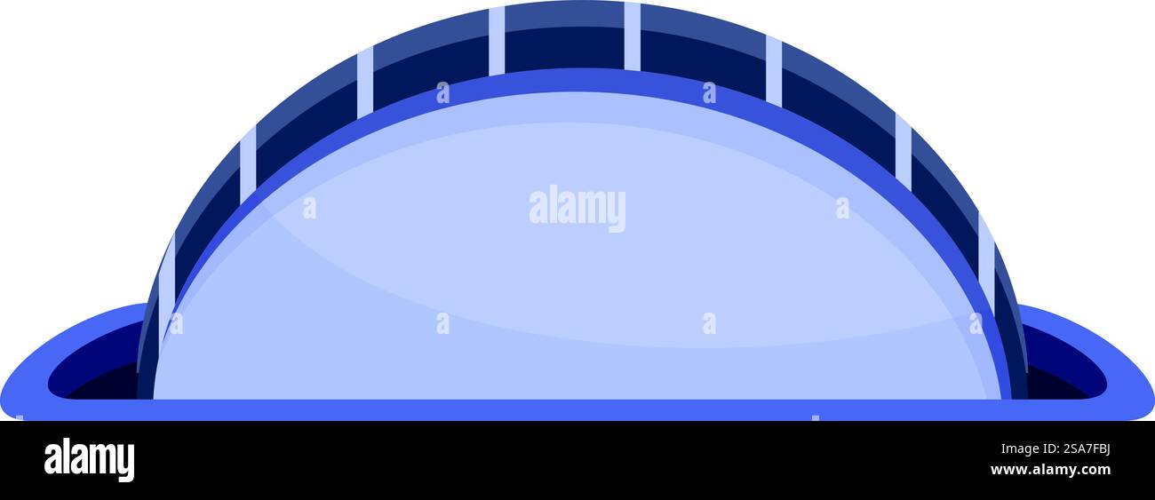 La moitié de la pièce enterrée montre seulement la partie supérieure avec des lignes. Pièce à moitié enterrée montrant seulement la partie supérieure Illustration de Vecteur