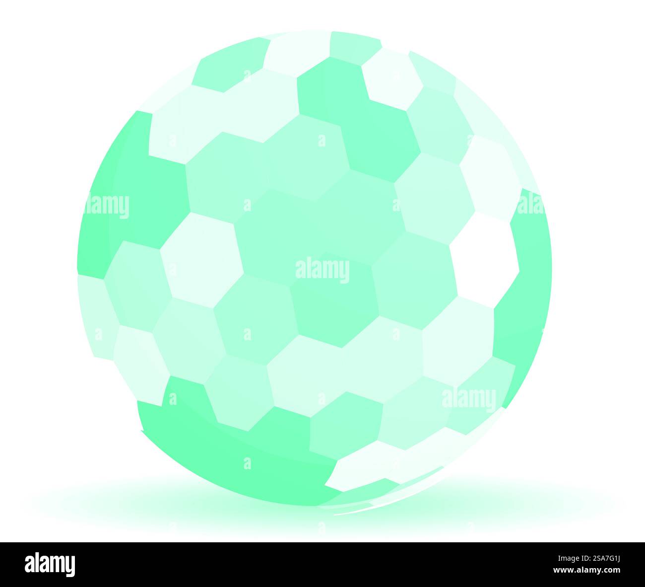 La sphère 3d composée d'hexagones tourne lentement sur fond blanc. Abstrait sphère 3d composée de nids d'abeilles tourne lentement Illustration de Vecteur