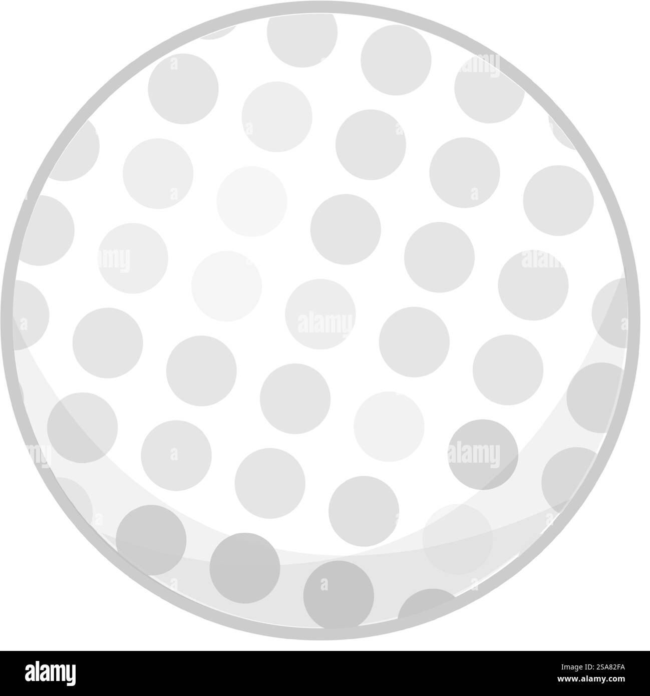 Balle de golf pour jouer au jeu sur le terrain, équipement sportif isolé pour golfeurs. Loisirs et activités, événements sportifs et compétitions, loisirs et repos ou pratique sur le terrain. Vecteur dans le style plat. Équipements sportifs pour les golfeurs, vecteur de balle de golf Illustration de Vecteur