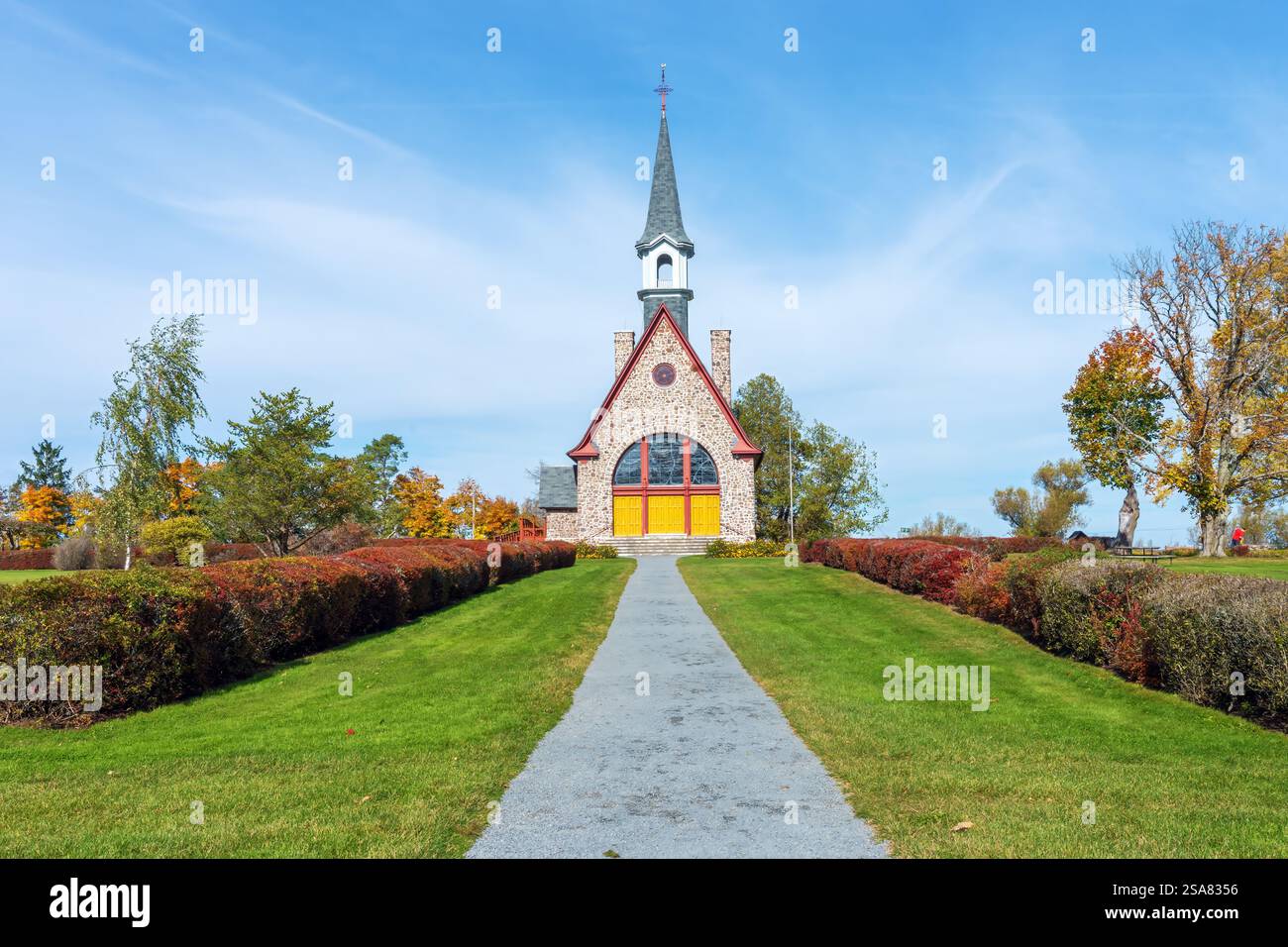 Le lieu historique national du Canada de Grand-pré est situé dans l'ancien village acadien de Grand-pré Nouvelle-Écosse. Le site se compose d'un parc commémoratif cre Banque D'Images