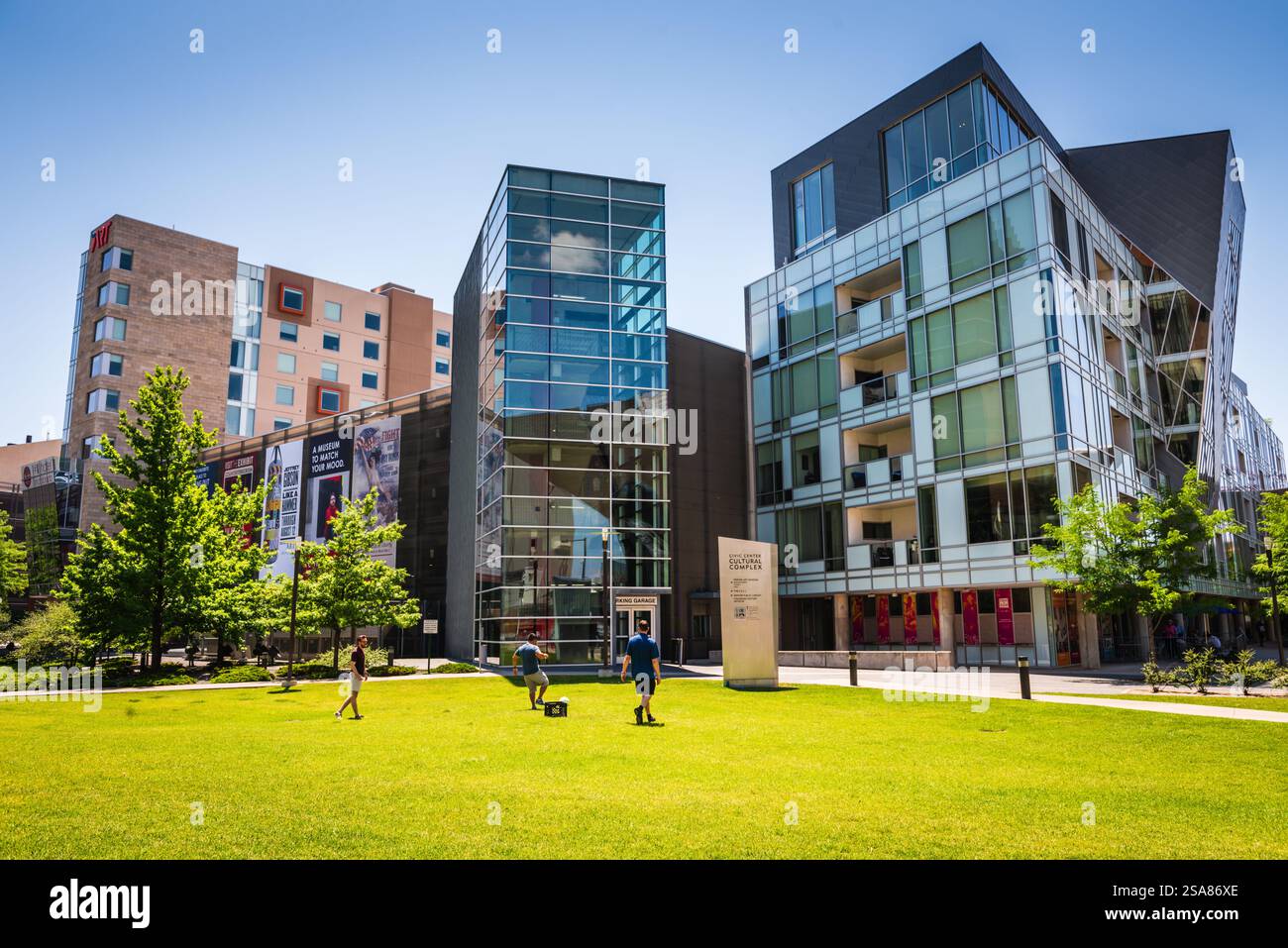 Denver, CO États-Unis - 27 juin 2018 : le complexe culturel Civic Center est au cœur de l'espace vert de la ville. Banque D'Images