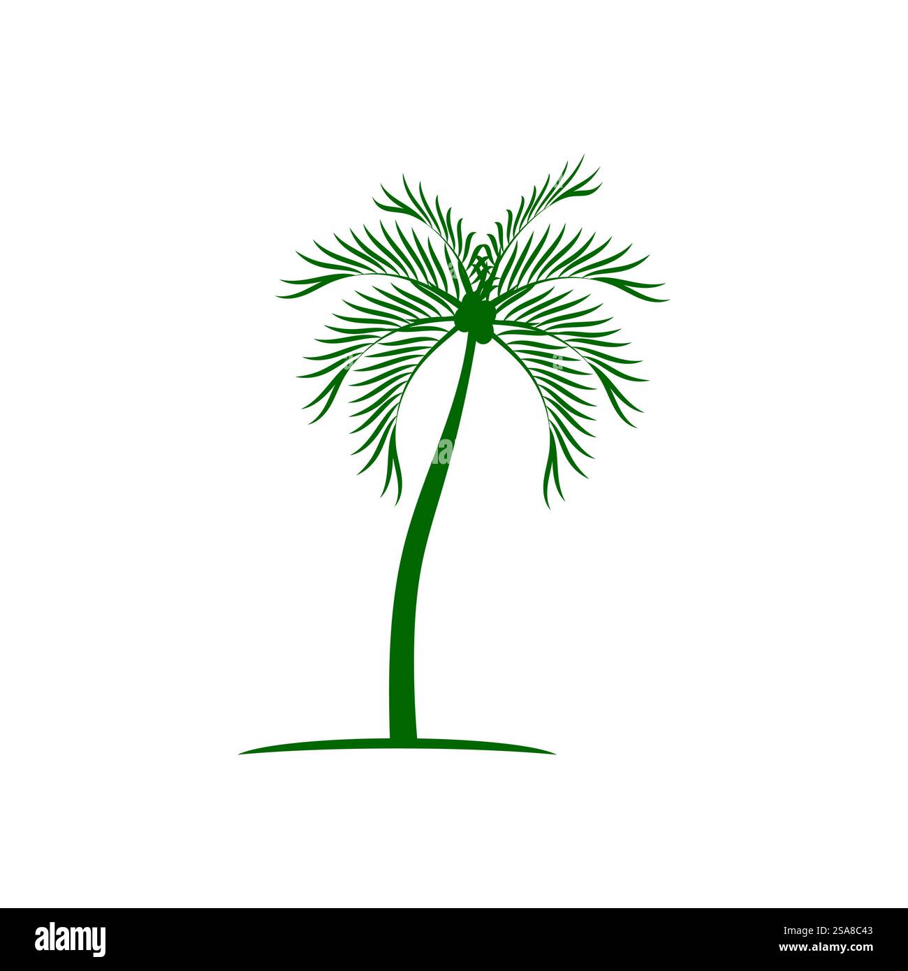 Conception de symbole de modèle de vecteur de logo de palmier Illustration de Vecteur