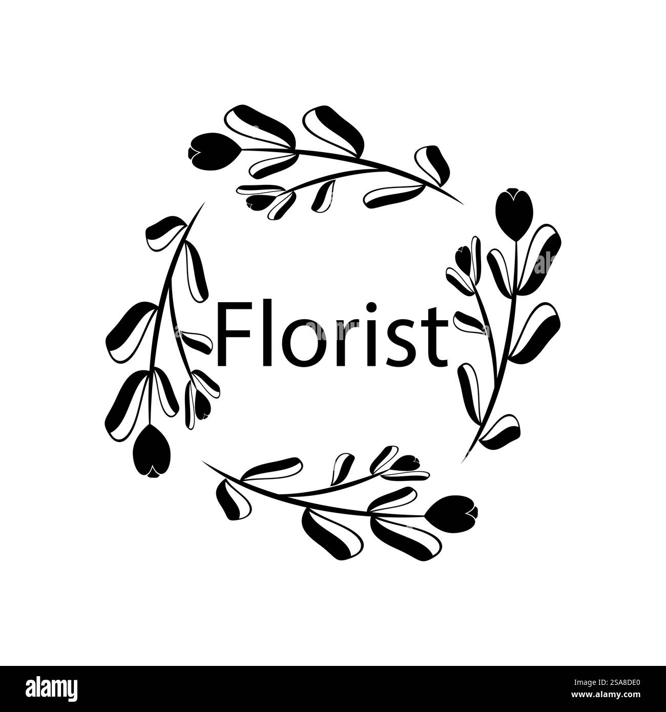 Beauté Florist fleur botanique vecteur conception Illustration de Vecteur