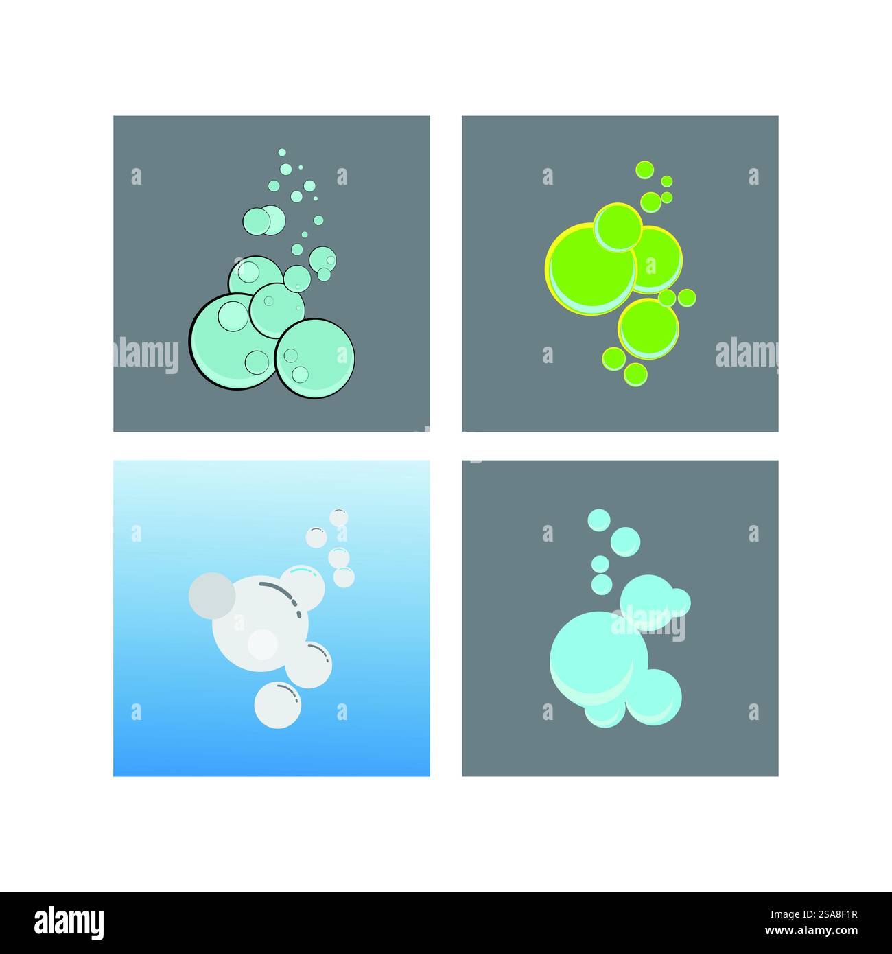 Vecteur et symbole de logo d'eau à bulles Illustration de Vecteur